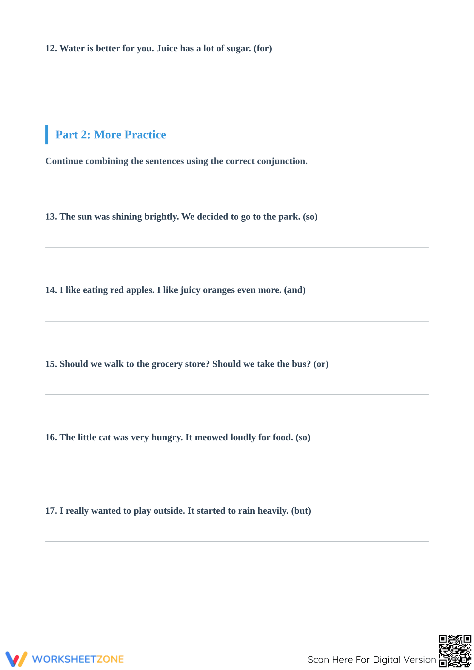 Compound Sentences Printable Worksheet | Grade 2 ELA - Page 3