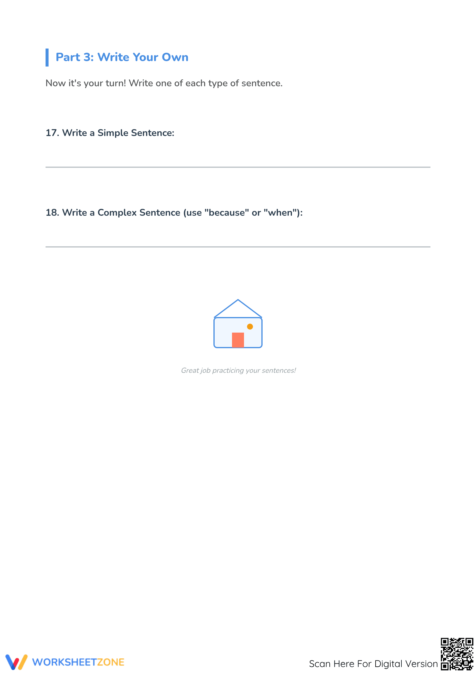 Simple and Complex Sentences Printable | Grade 2 ELA - Page 3