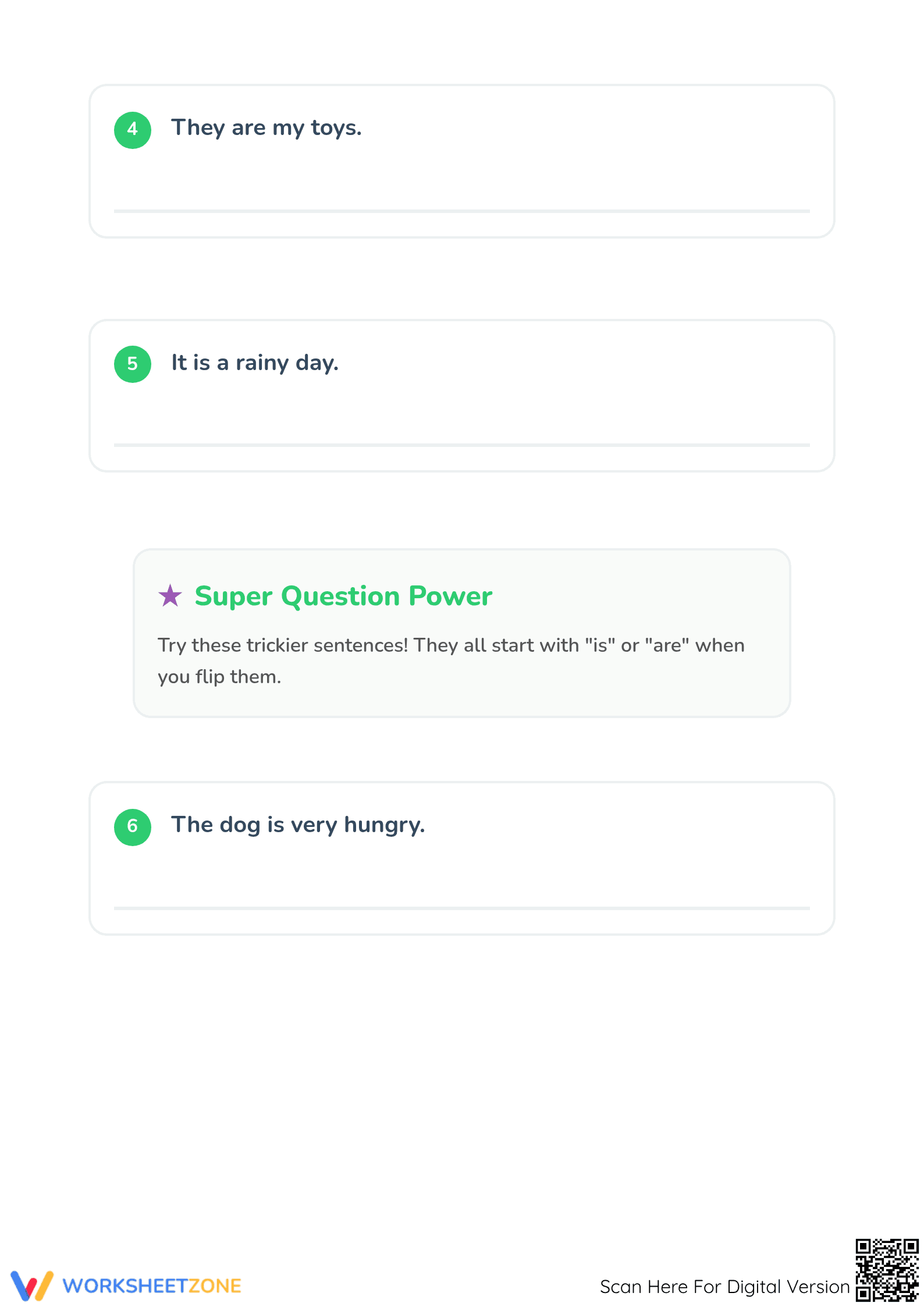 Essential Sentence Types Worksheet | Grade 1 ELA - Page 2