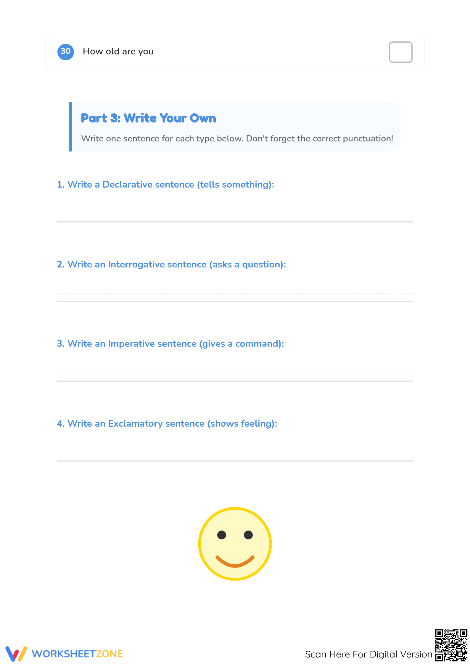 Types of Sentences Worksheet | Grade 1 Printable ELA - Page 5