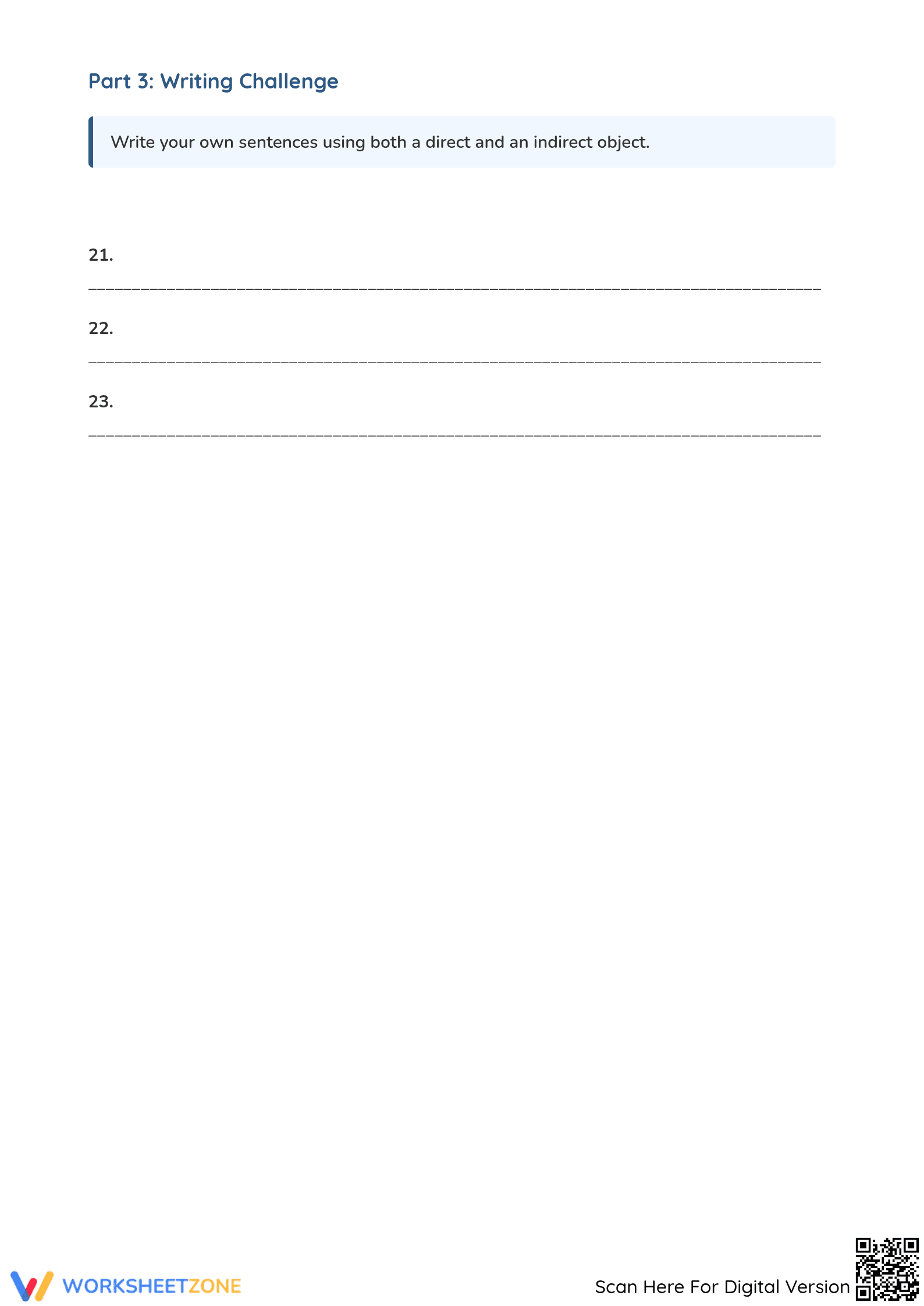 Direct and Indirect Objects Worksheet | Grade 4 Printable - Page 4