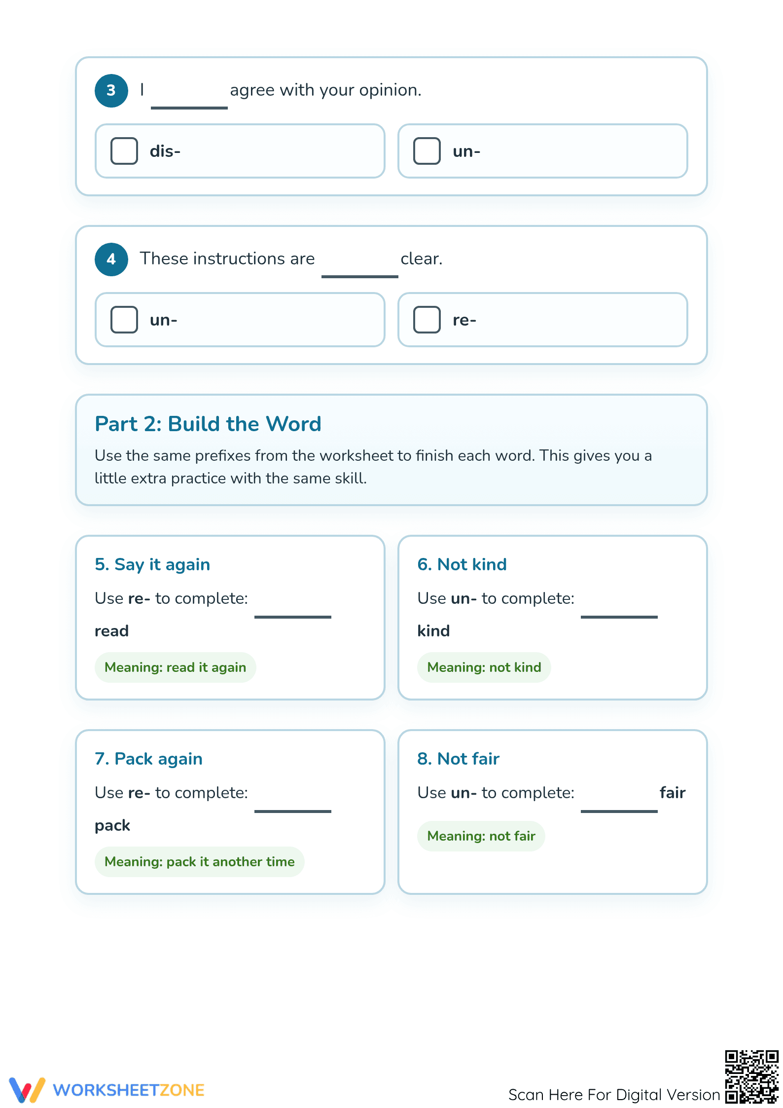 Printable Identify Prefixes Worksheet | Grade 2 ELA - Page 2