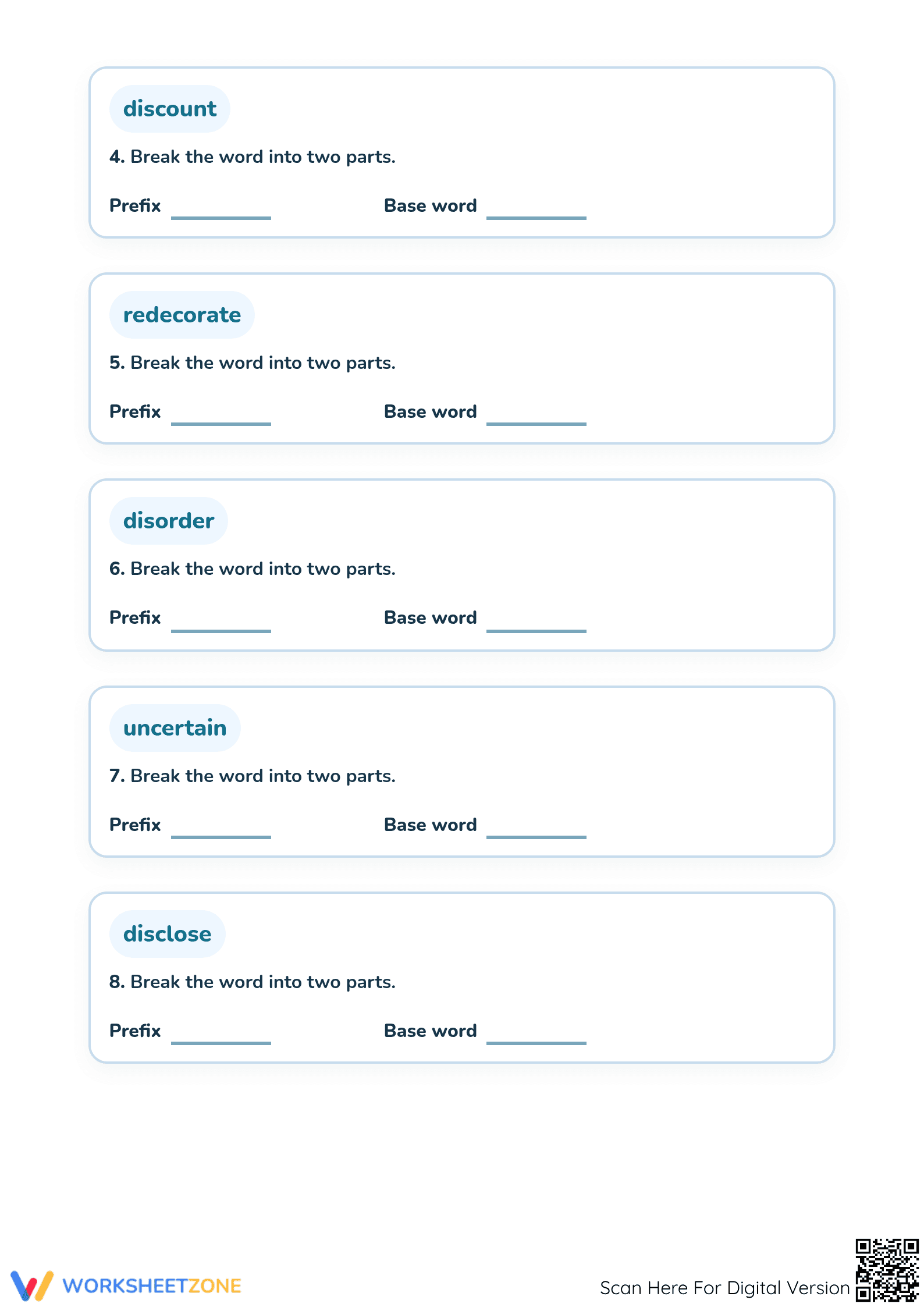 Printable Prefix Worksheet | Grade 2 ELA Word Study - Page 2