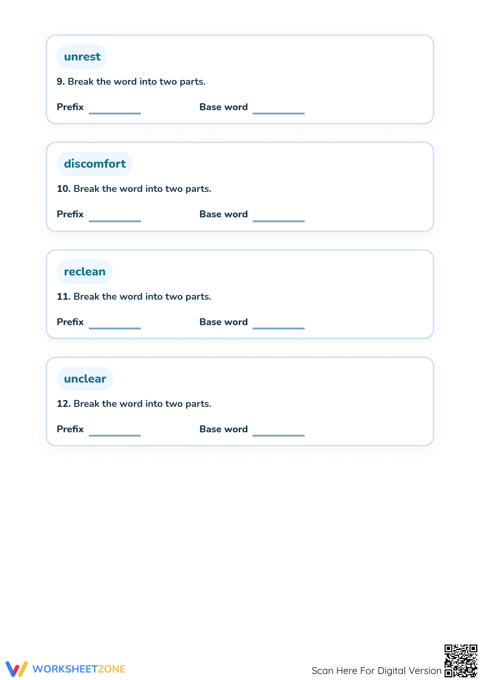 Printable Prefix Worksheet | Grade 2 ELA Word Study - Page 3