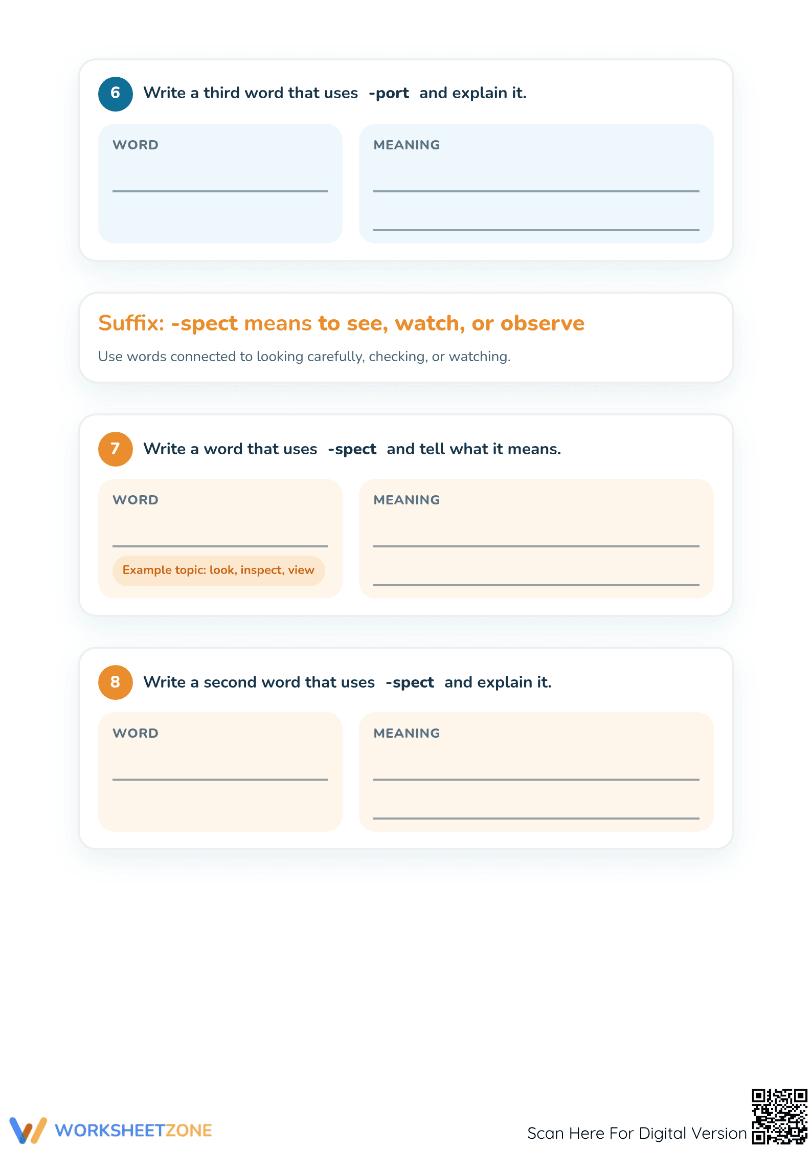 Expand the Words: Essential Affixes Worksheet | Grade 4 - Page 3