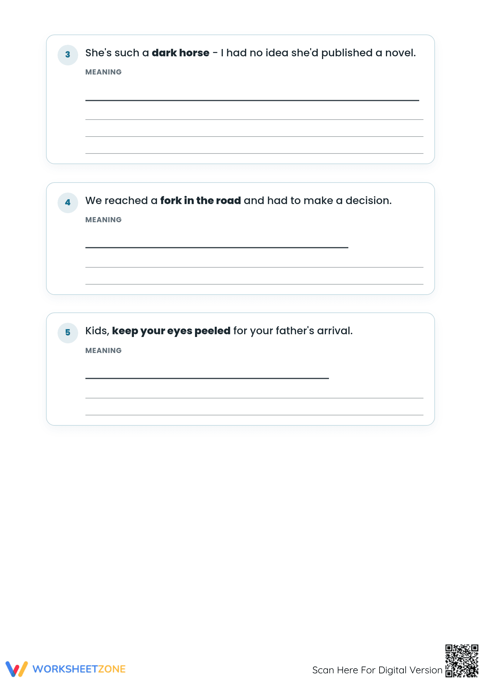 Printable Metaphors Worksheet | Grade 4 ELA Practice - Page 2