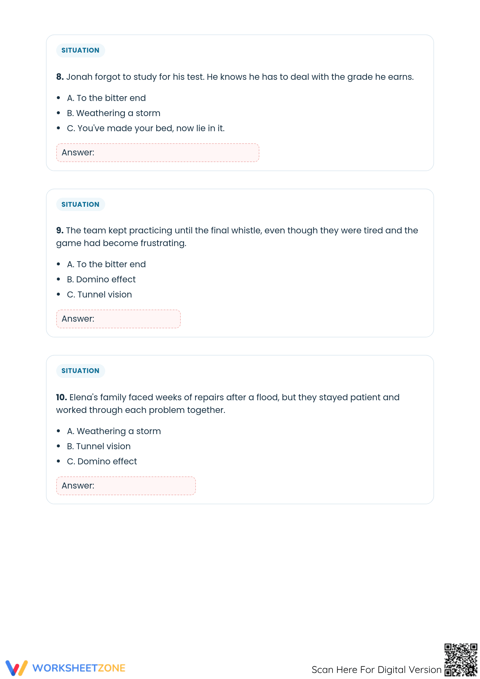 Printable Metaphors Worksheet | Grade 4 English Practice - Page 3