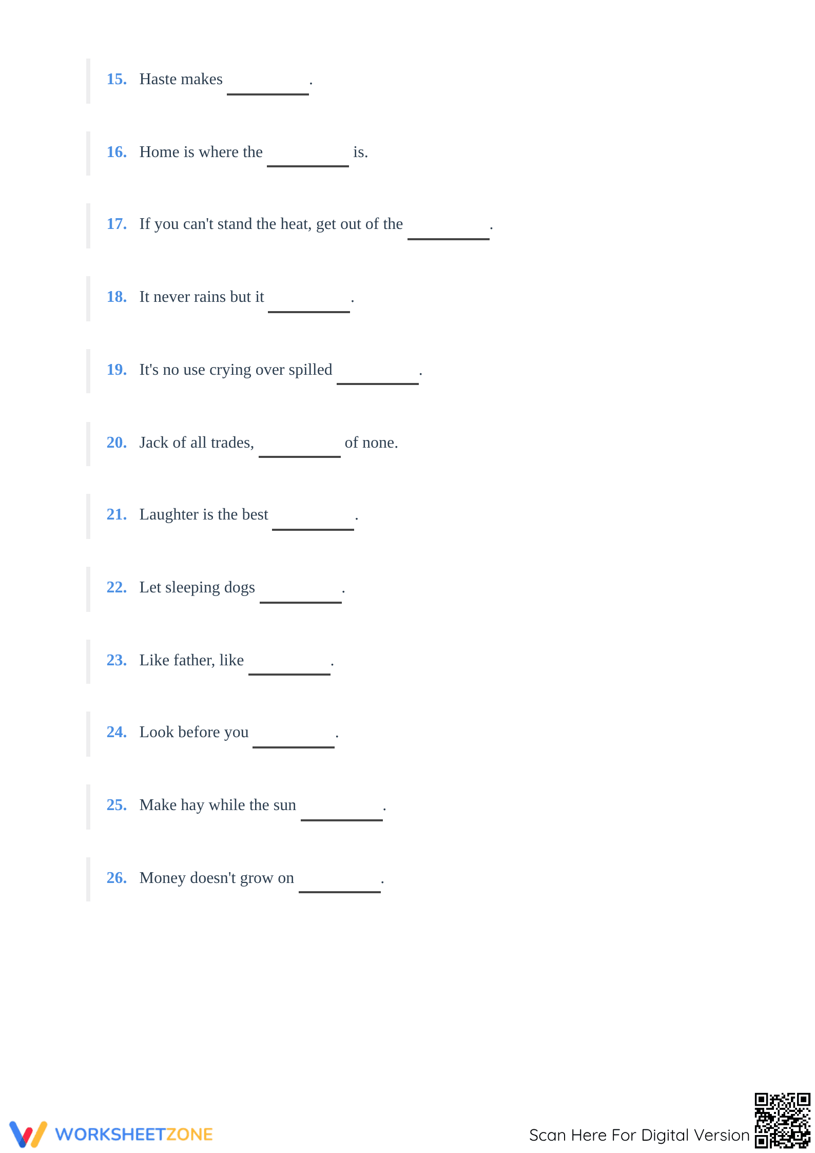 Essential Proverbs Worksheet | Grade 4 ELA Printable - Page 3