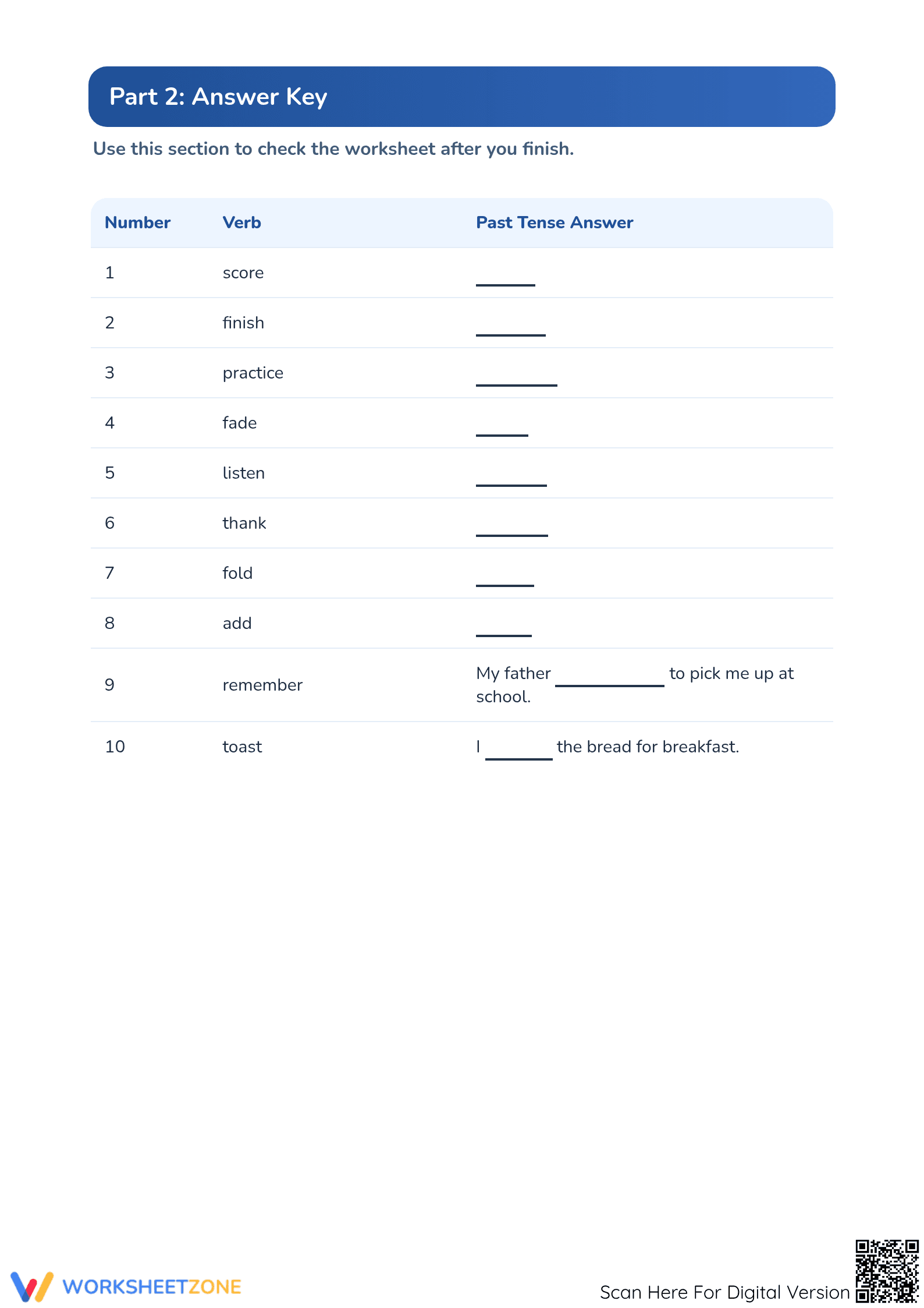 Printable Past Tense -ed Verbs Worksheet | Grade 1 ELA - Page 3