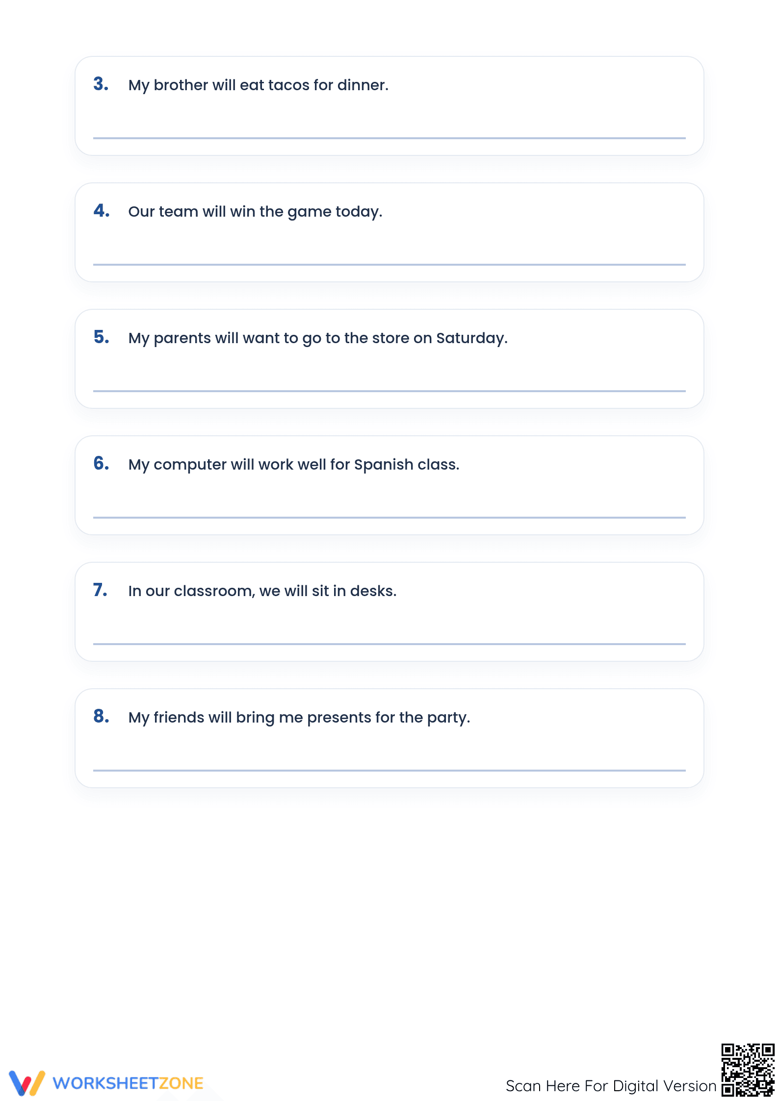 Future Perfect Tense Worksheet | Grade 4 Printable - Page 2