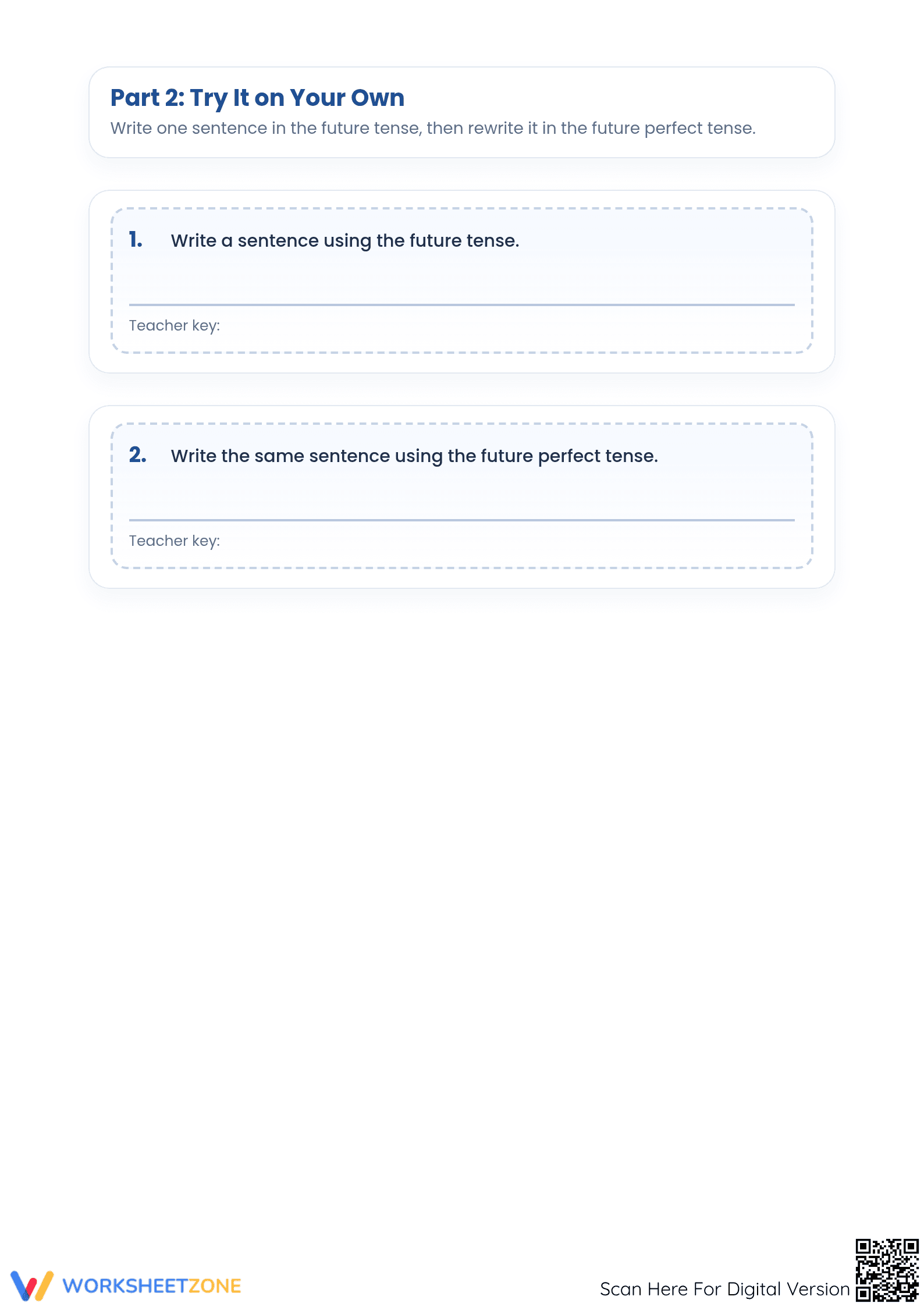 Future Perfect Tense Worksheet | Grade 4 Printable - Page 3