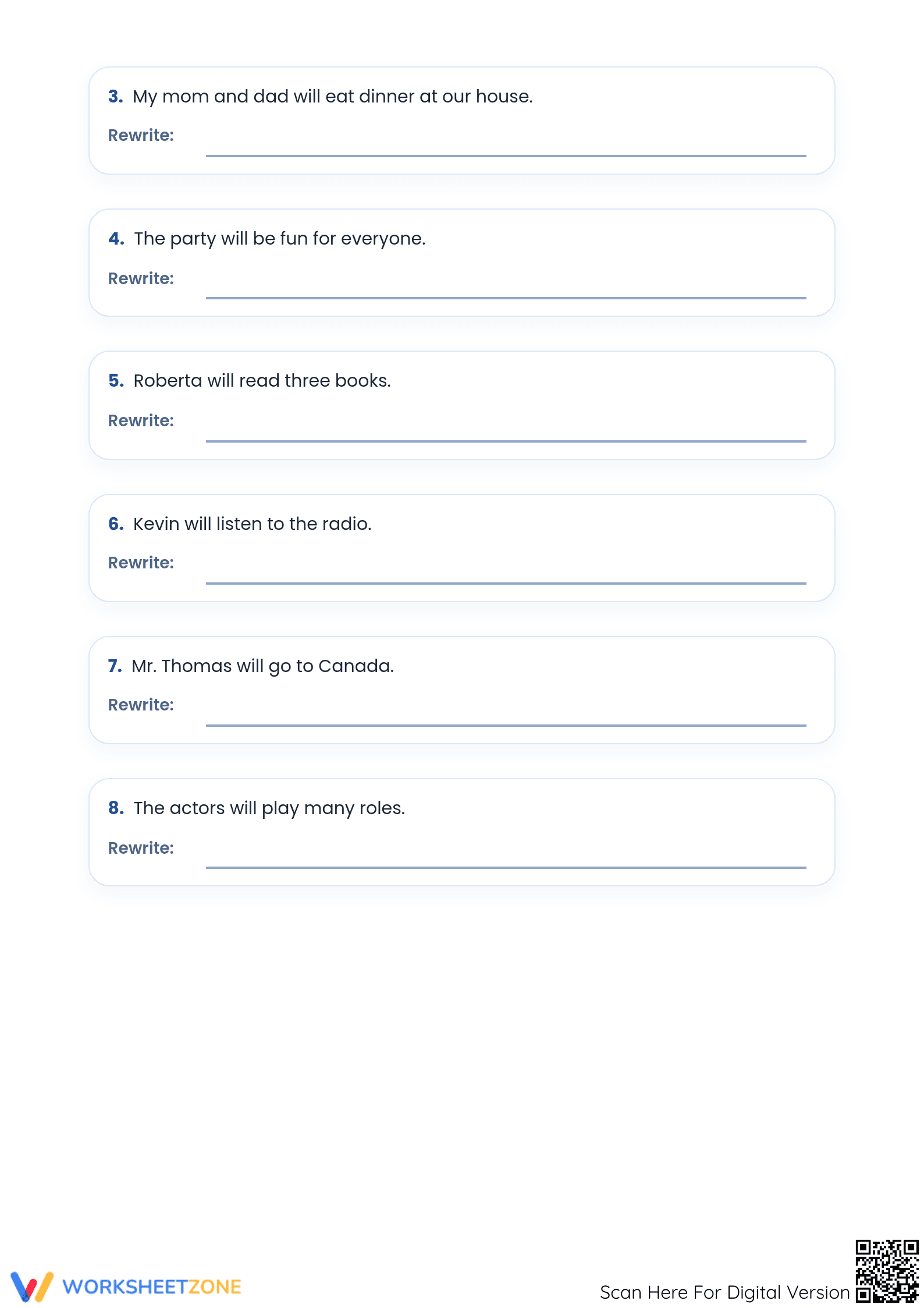 Printable Future Perfect Tense Worksheet | Grade 4 ELA - Page 2