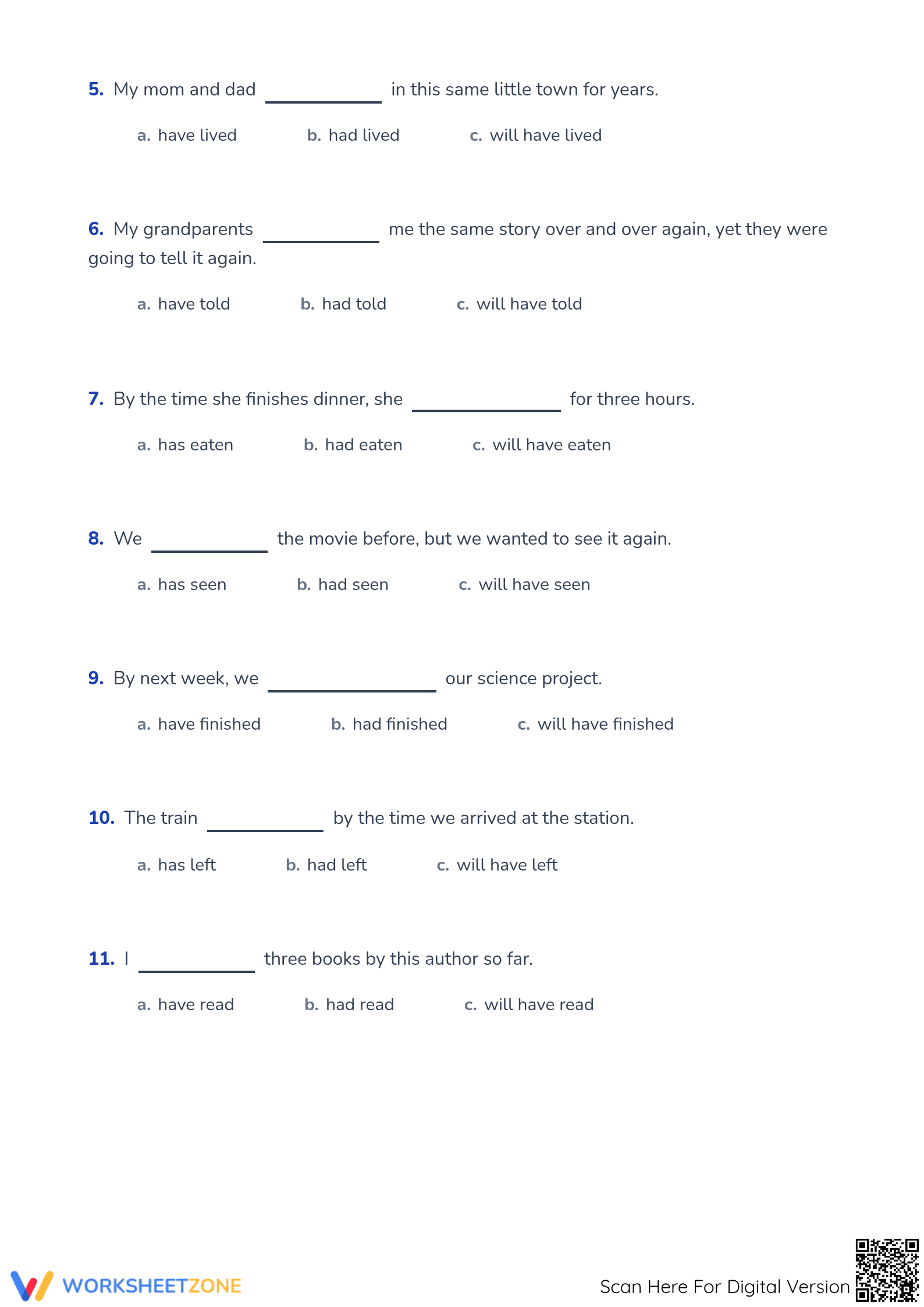 Perfect Tenses Worksheet | Grade 5 Essential Practice - Page 2