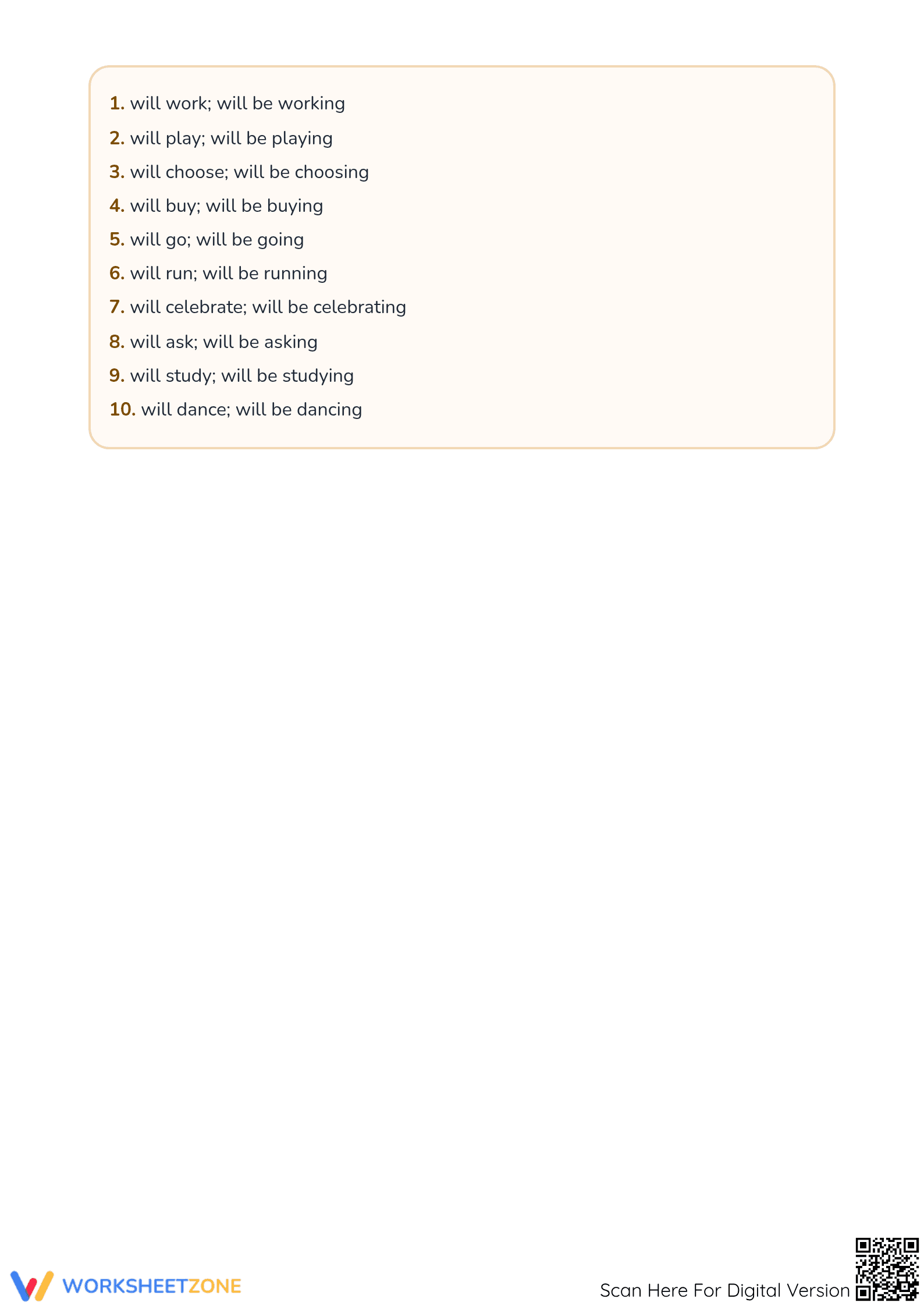Future Progressive Tense Worksheet | Grade 3 Printable - Page 4