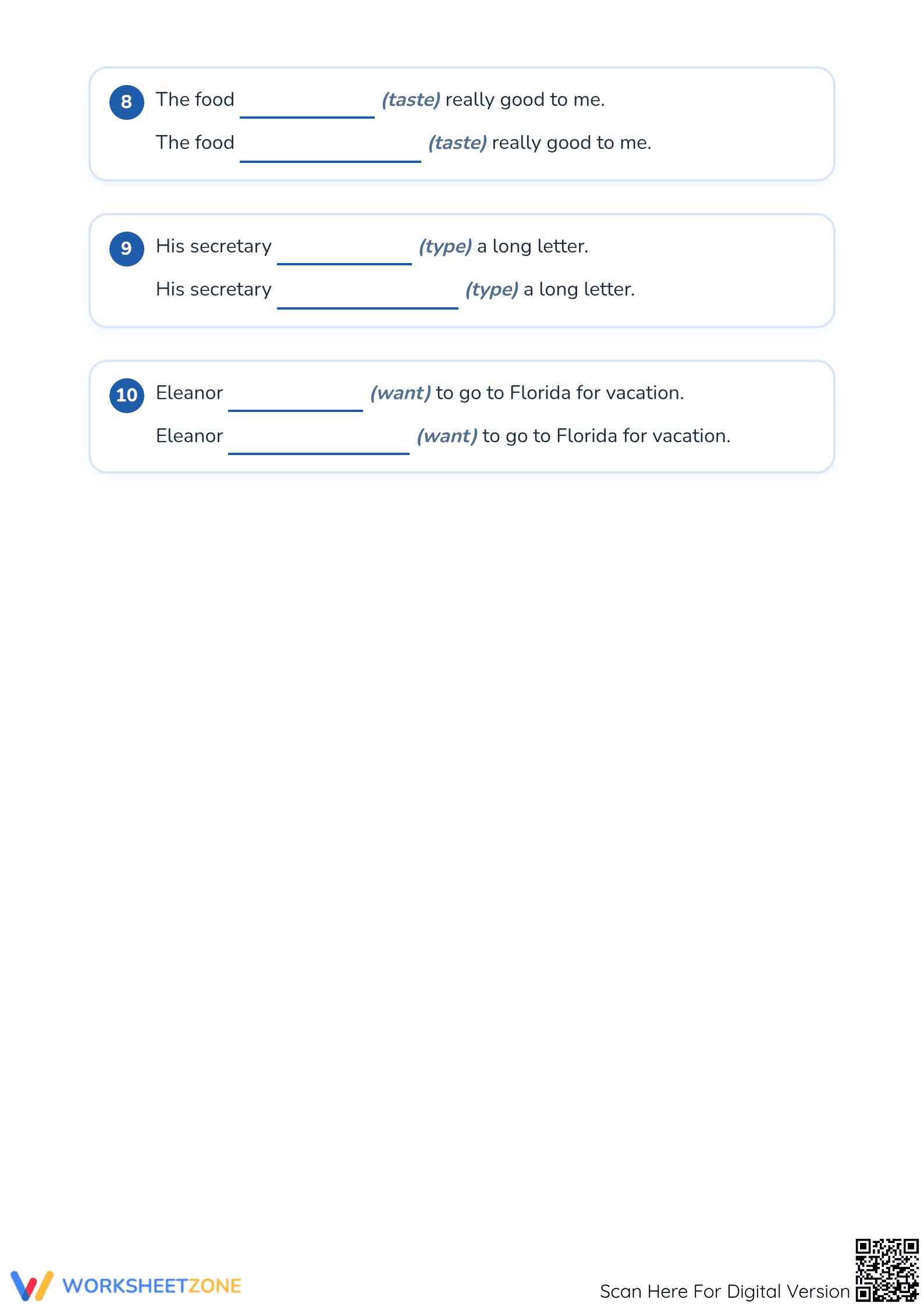Present Progressive Tense Worksheet | Grade 3 Essential - Page 3