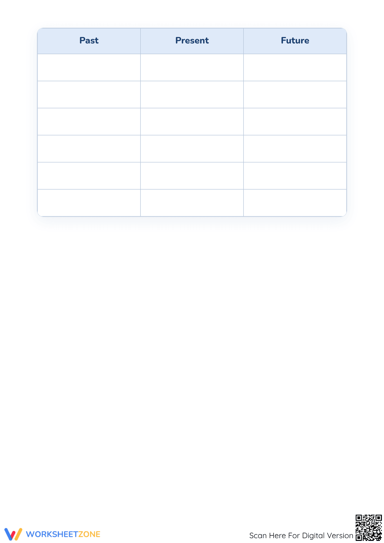 Grade 3 Verb Tense Sorting — Printable No-Prep Worksheet - Page 3