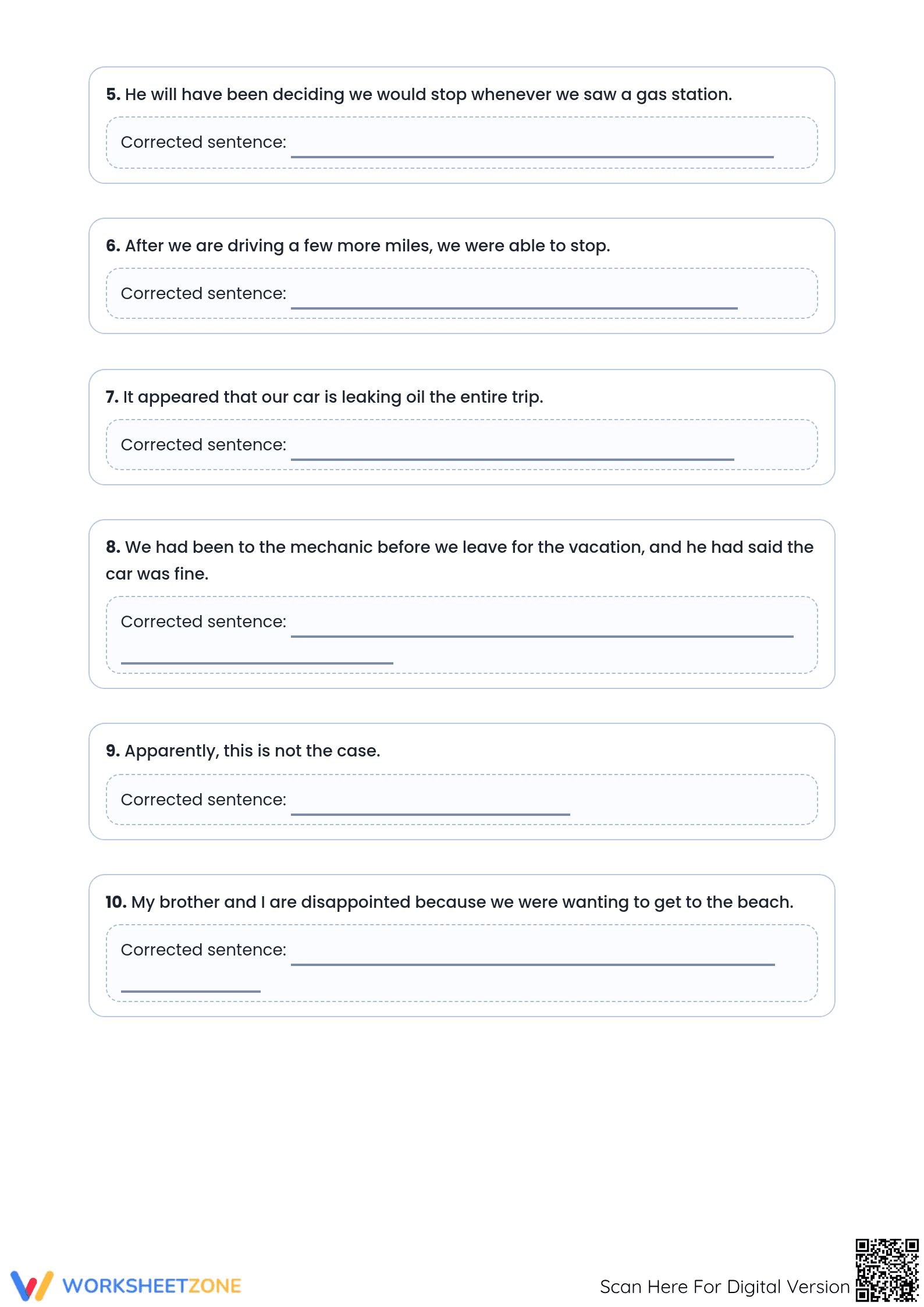 Fix Verb Tense Shifts | Essential Grade 5 ELA Worksheet - Page 2