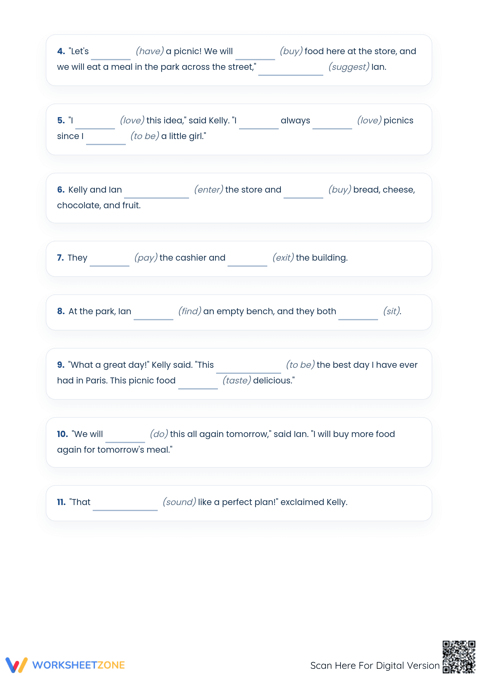 Verb Tense Shifts Worksheet | Grade 5 Printable - Page 2
