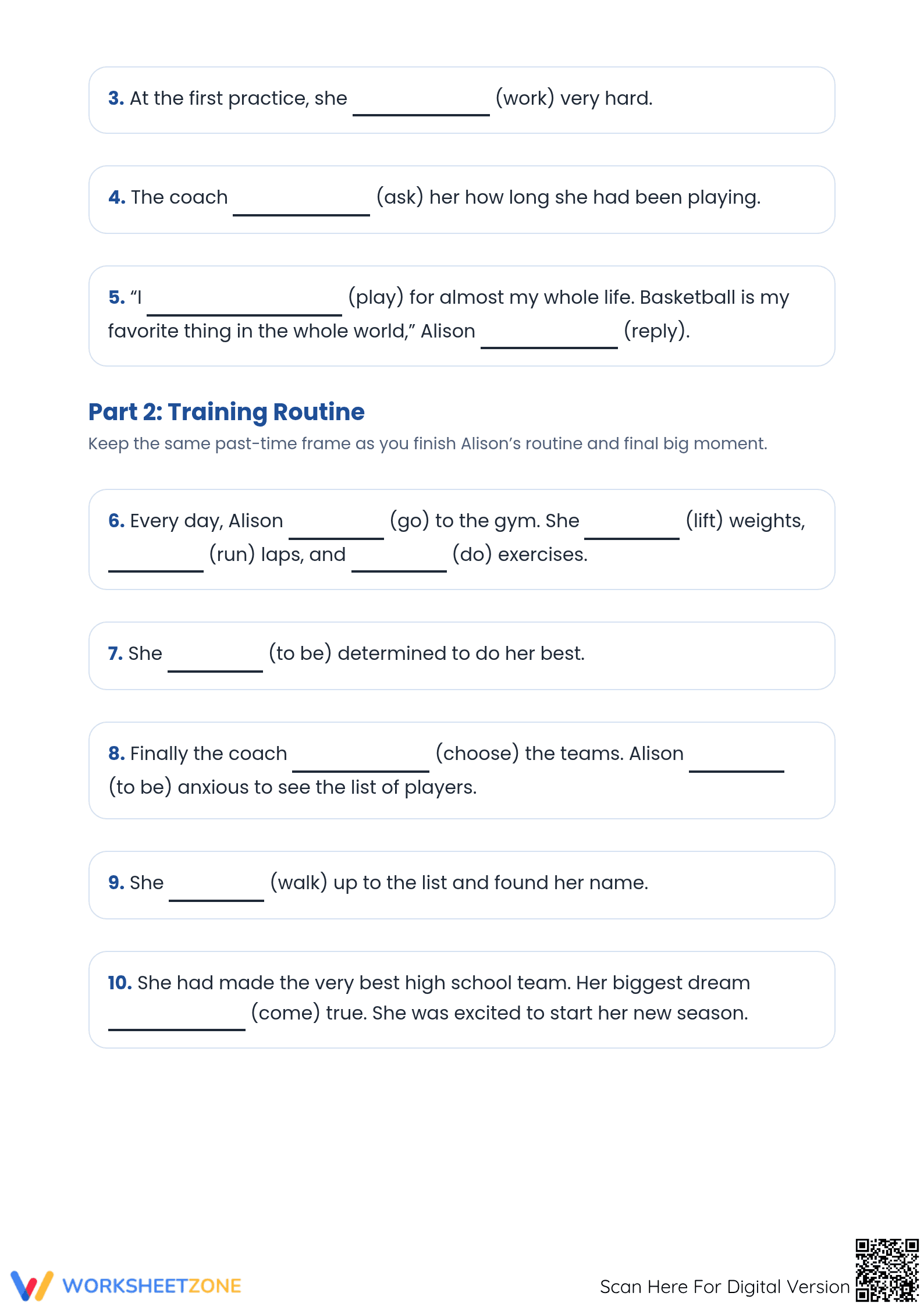 Grade 5 Verb Tense Shifts | Essential Grammar Worksheet - Page 2