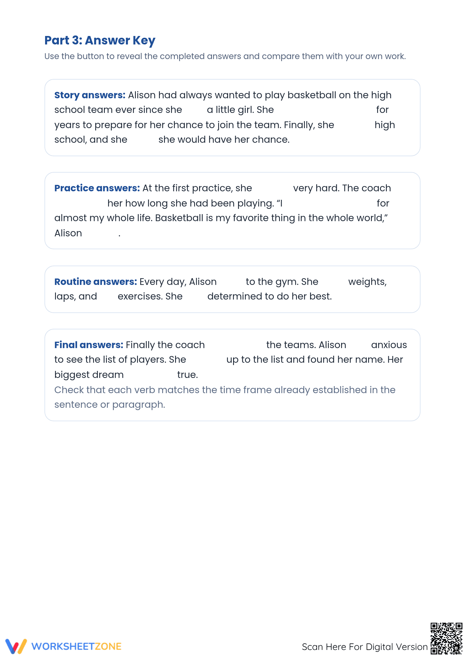 Grade 5 Verb Tense Shifts | Essential Grammar Worksheet - Page 3