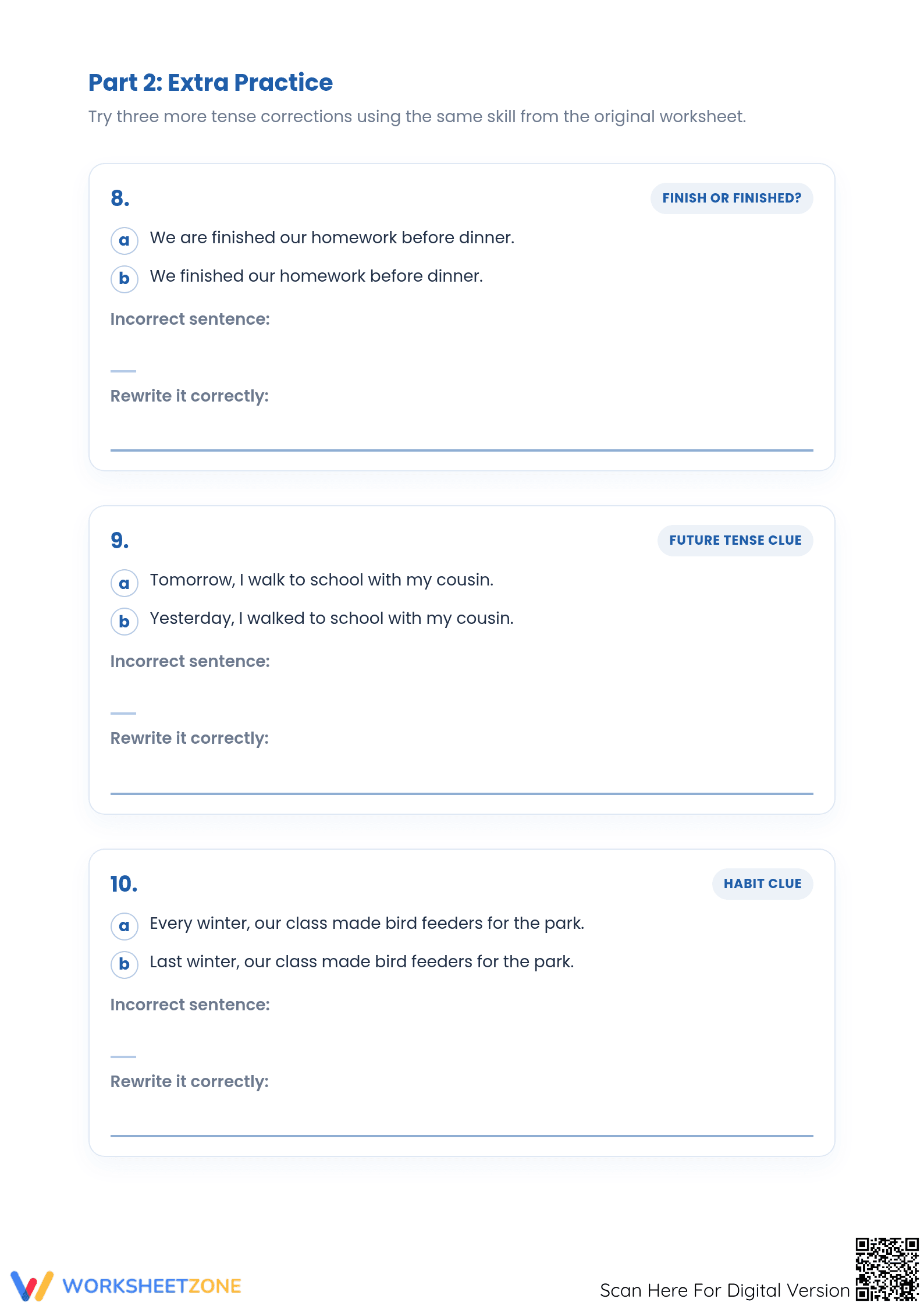 Essential Verb Tense Shifts Worksheet | Grade 5 ELA - Page 4