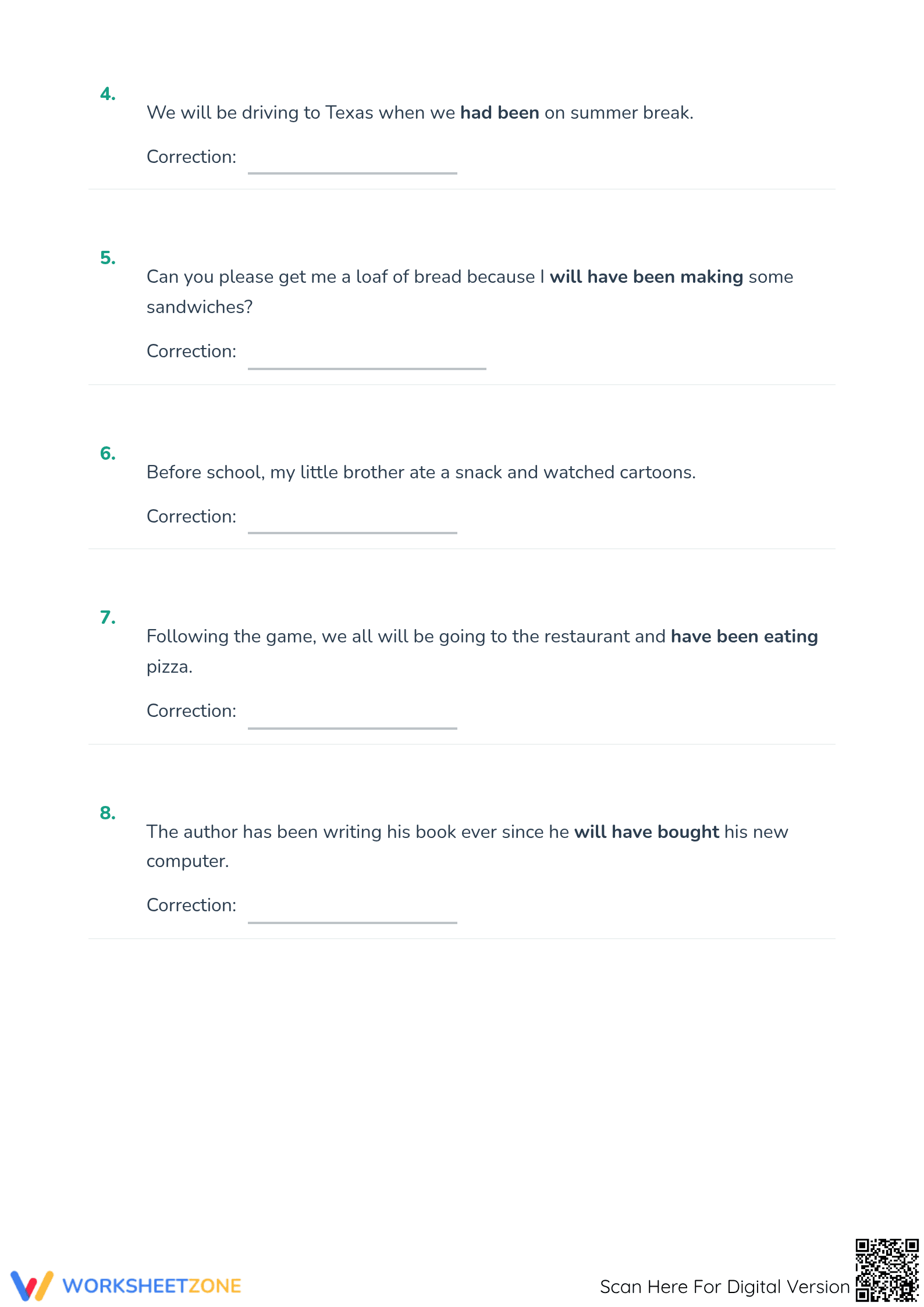 Verb Tense Shifts Worksheet | Grade 5 Essential Practice - Page 2