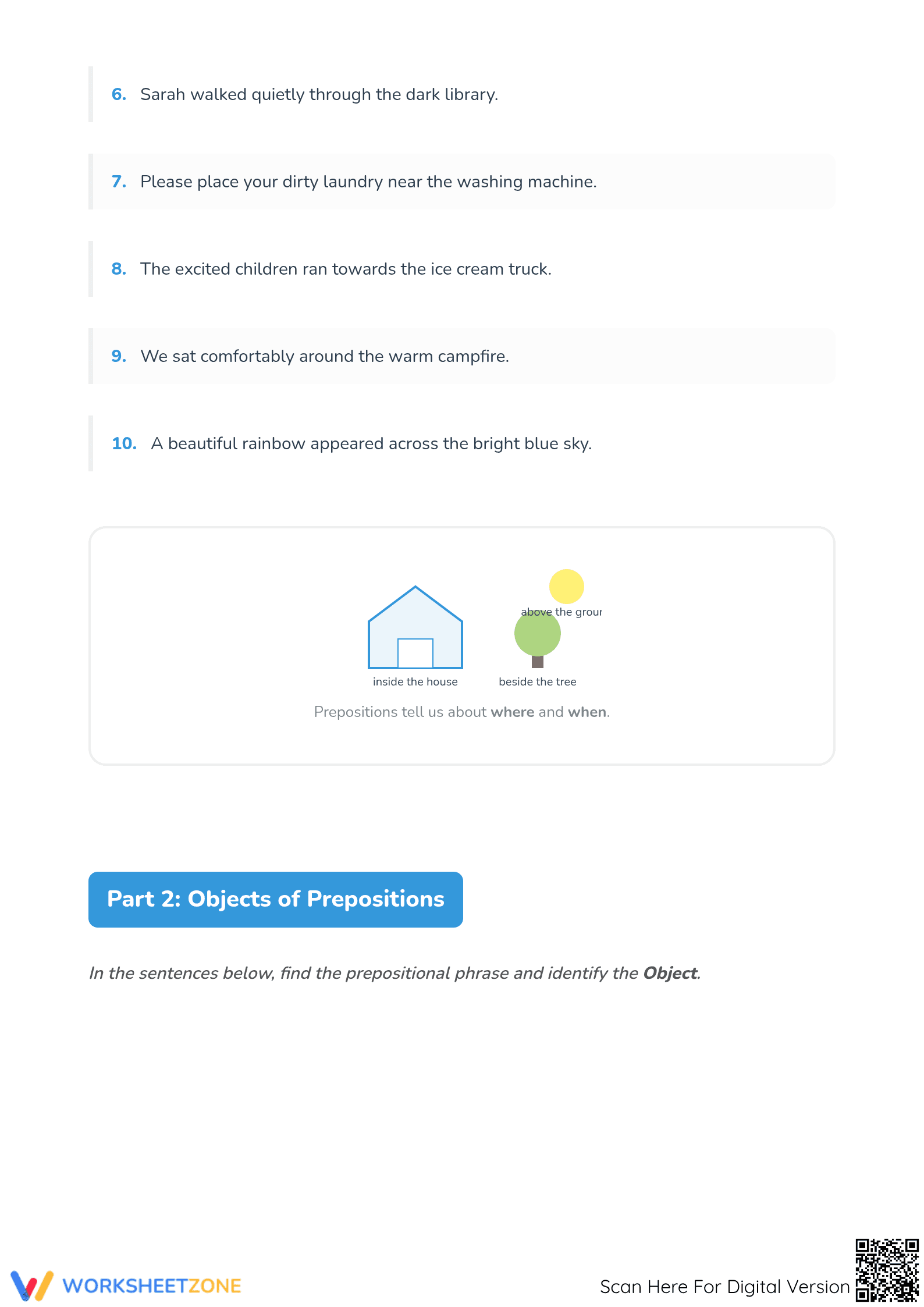Prepositional Phrases Worksheet | Grade 4 Essential ELA - Page 2