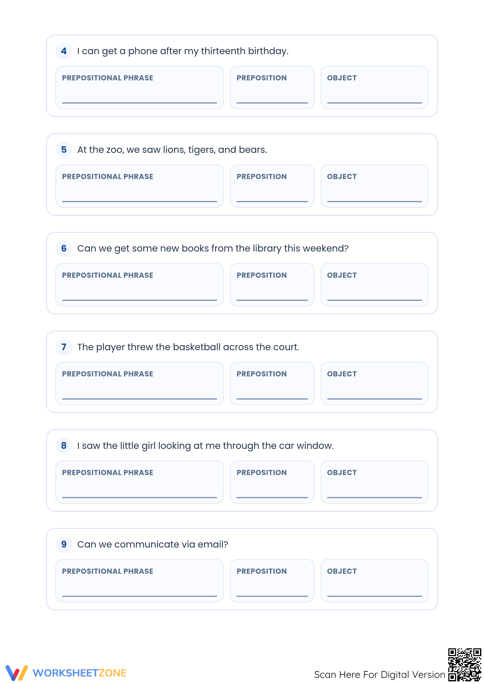 Prepositional Phrases Worksheet | Grade 4-5 Essential - Page 2