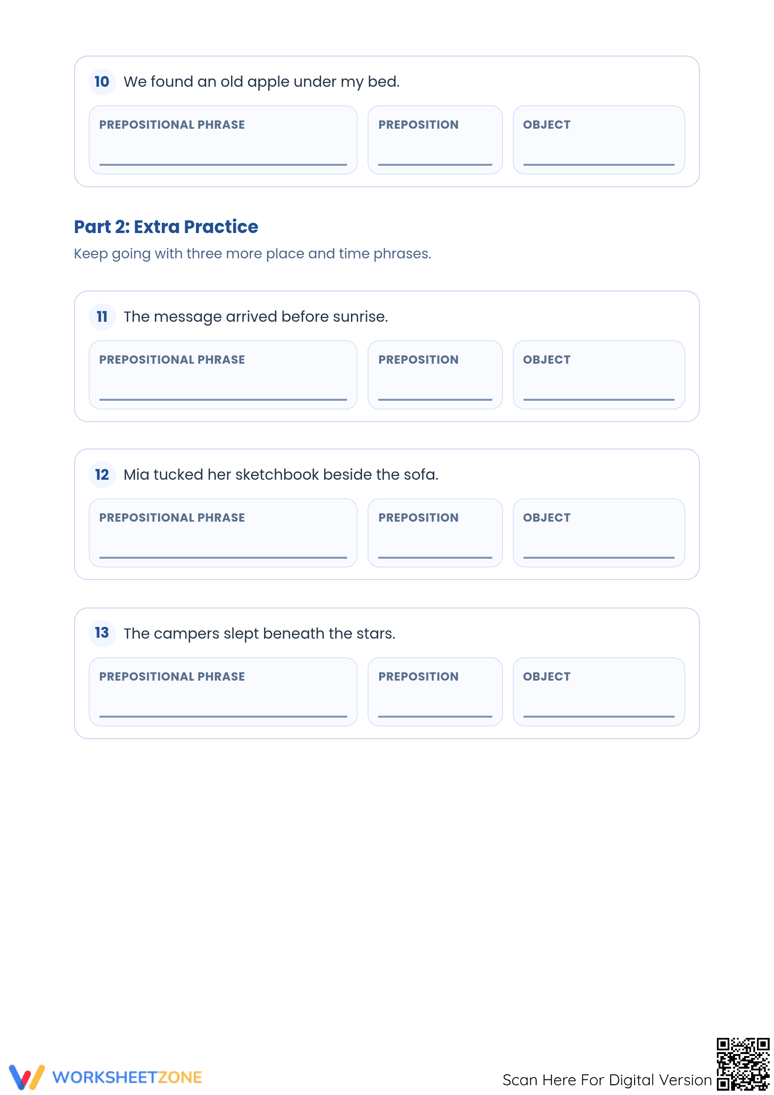Prepositional Phrases Worksheet | Grade 4-5 Essential - Page 3