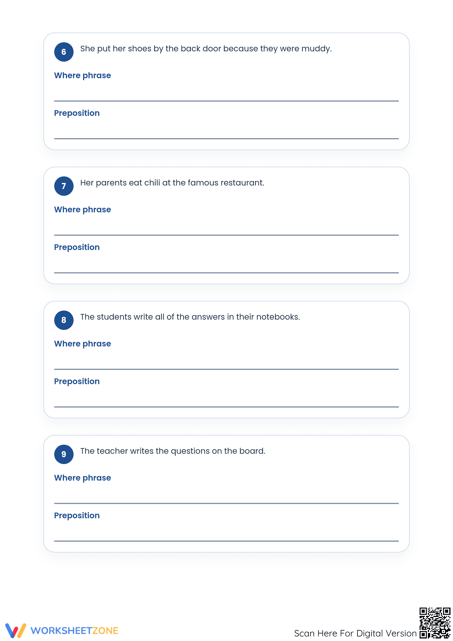 Essential Prepositional Phrases Worksheet | Grades 4-5 - Page 3