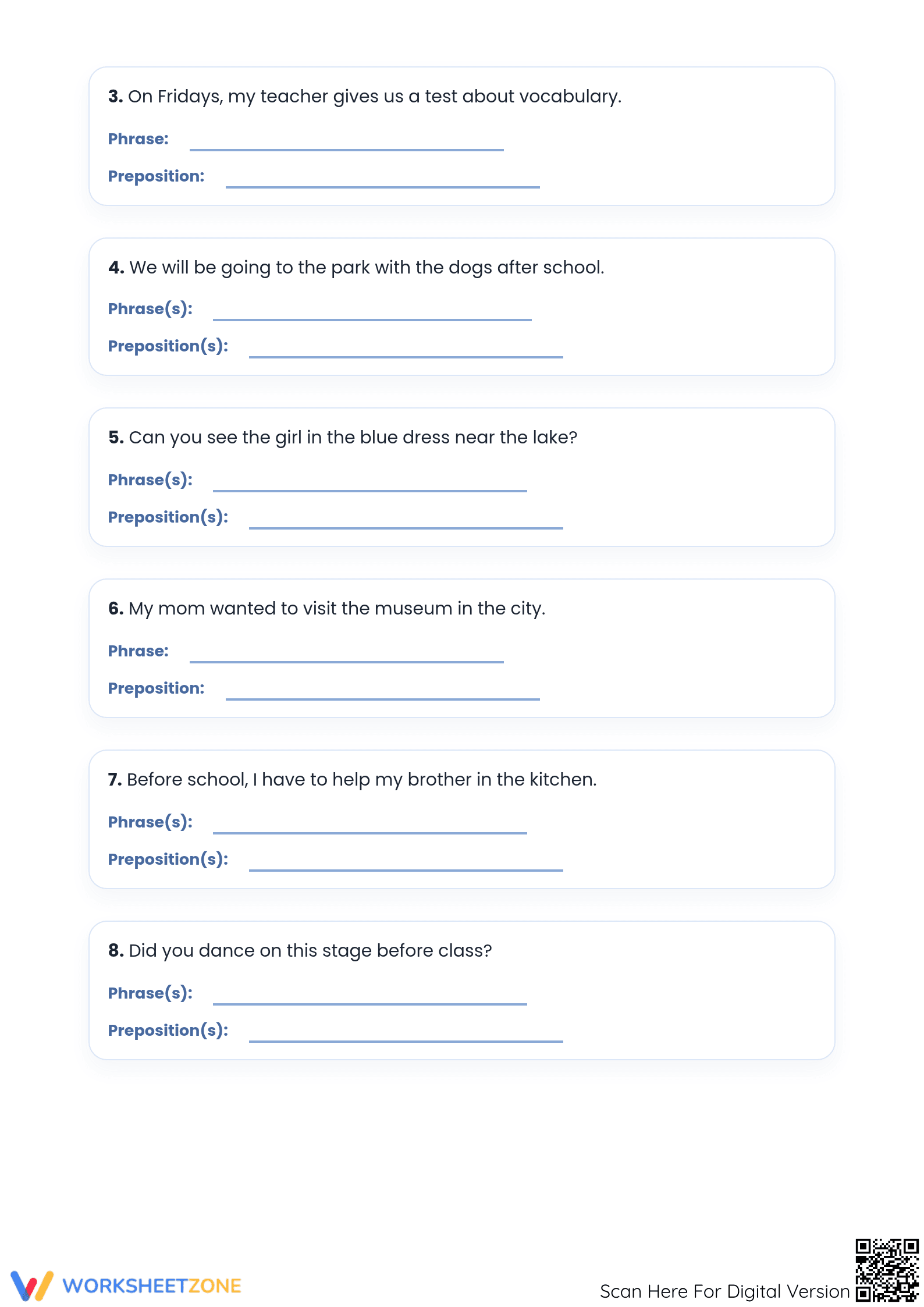 Prepositional Phrases Worksheet | Grade 5 Essential - Page 2