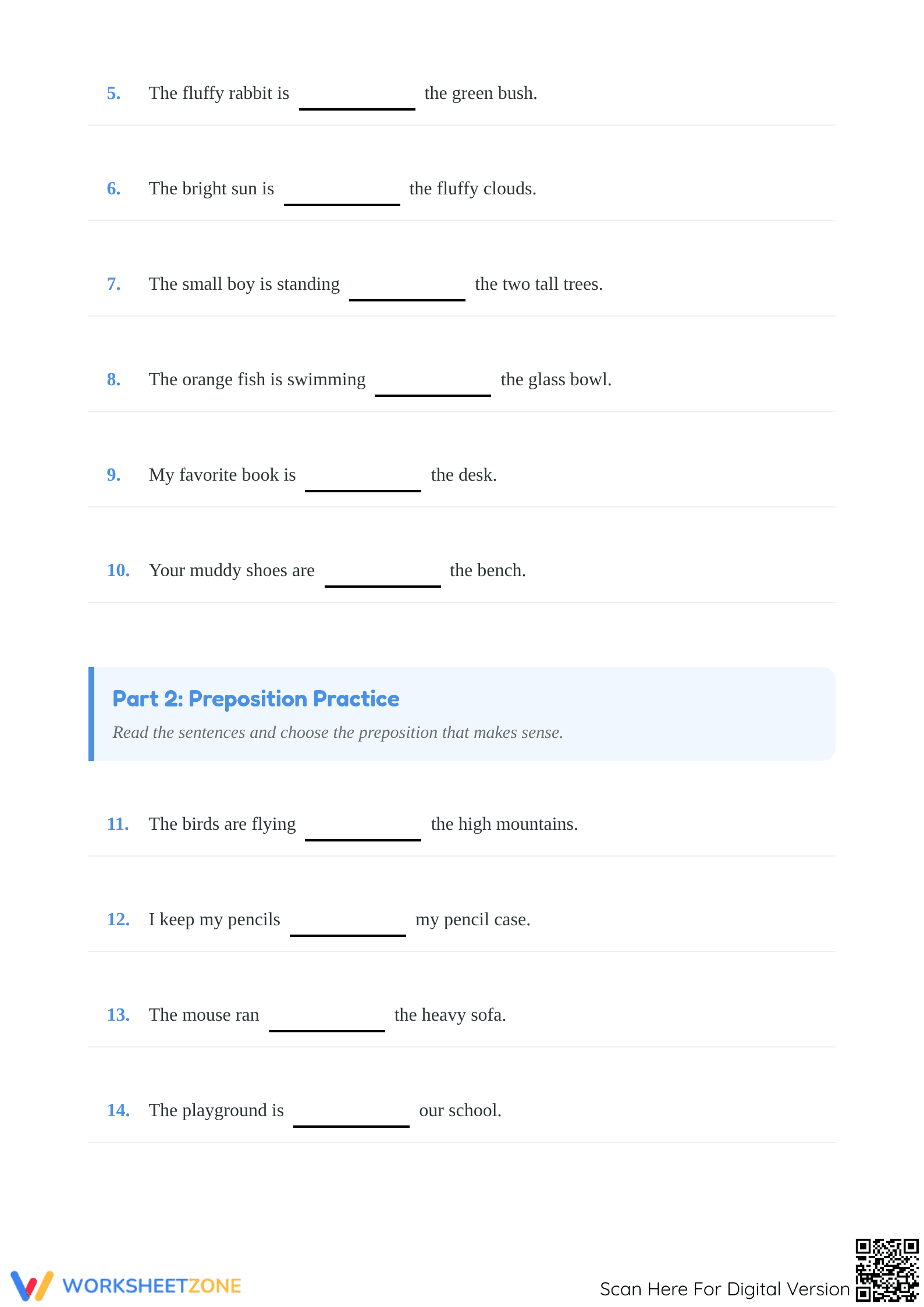 Grade 1 Prepositions Worksheet | Essential Printable - Page 2