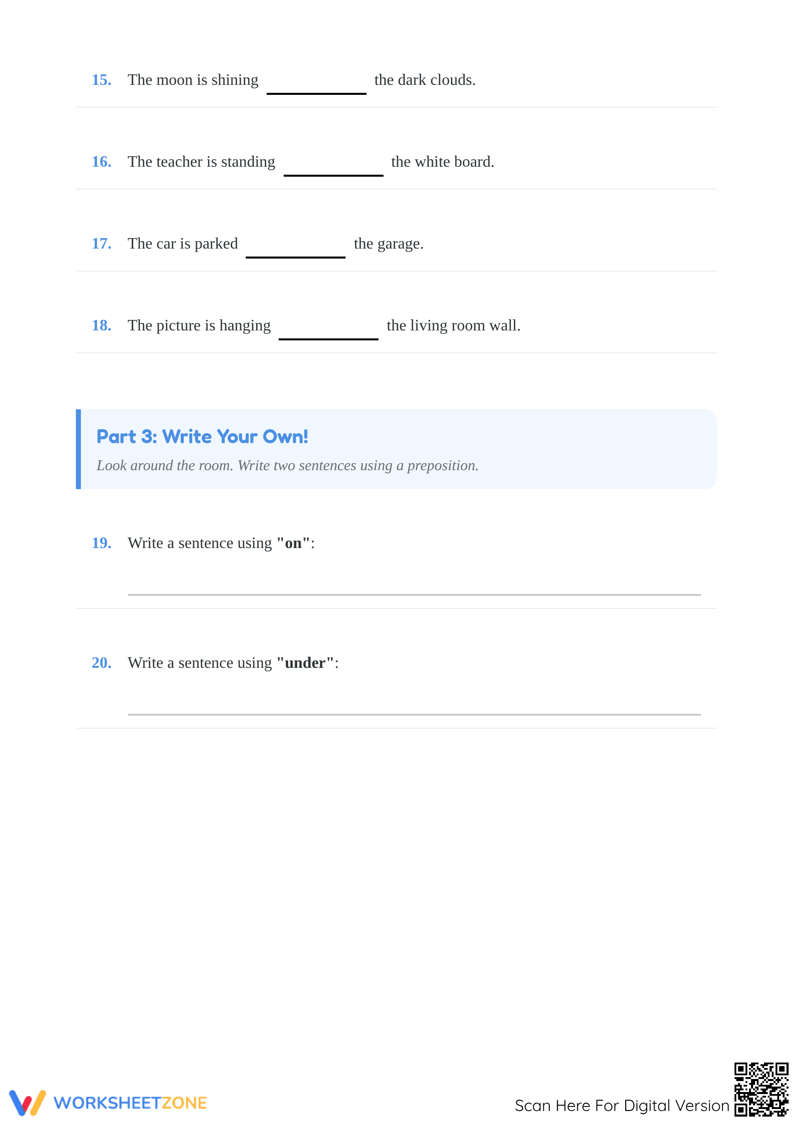 Grade 1 Prepositions Worksheet | Essential Printable - Page 3