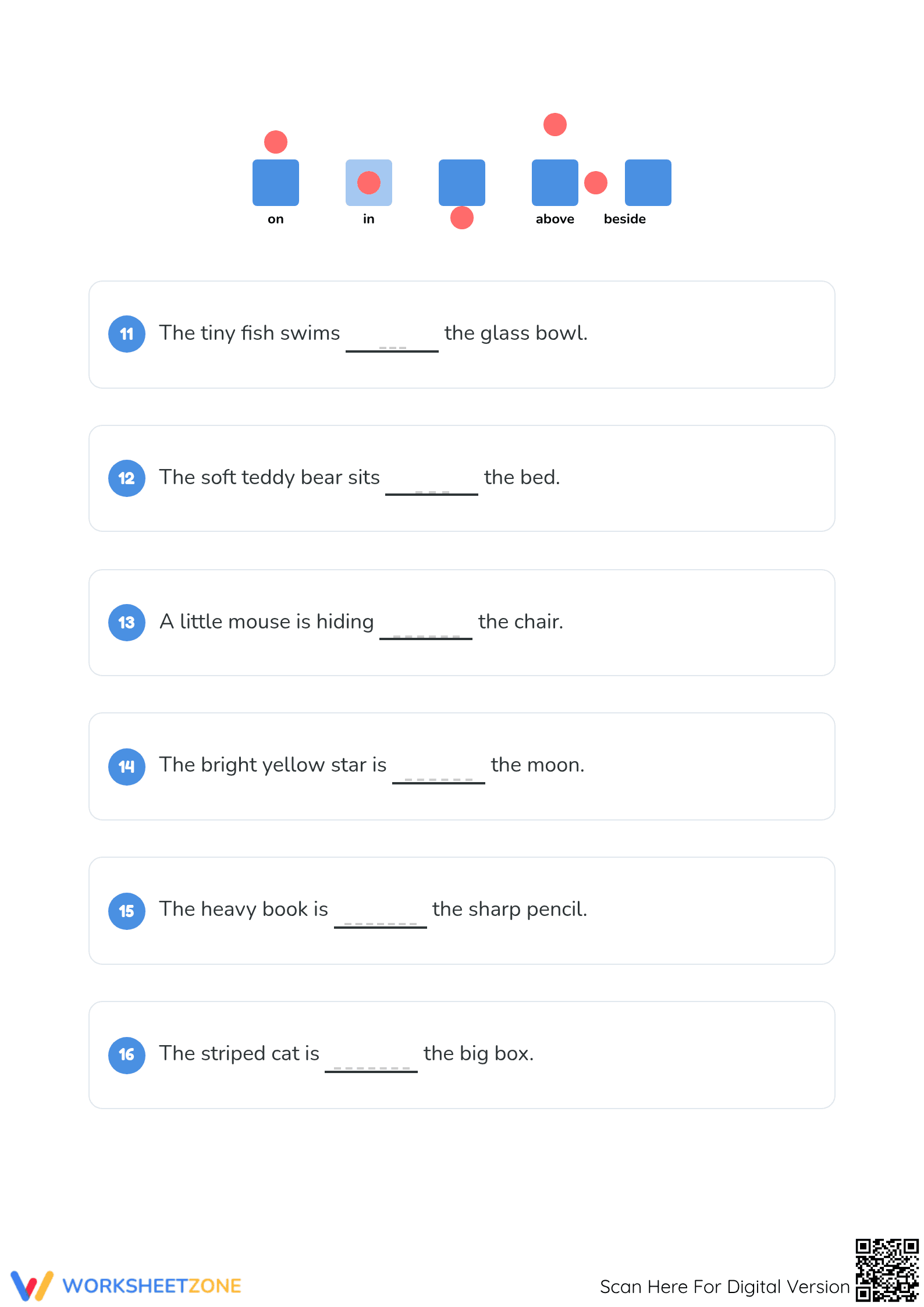 Using Prepositions Worksheet | Grade 1 Essential Practice - Page 3