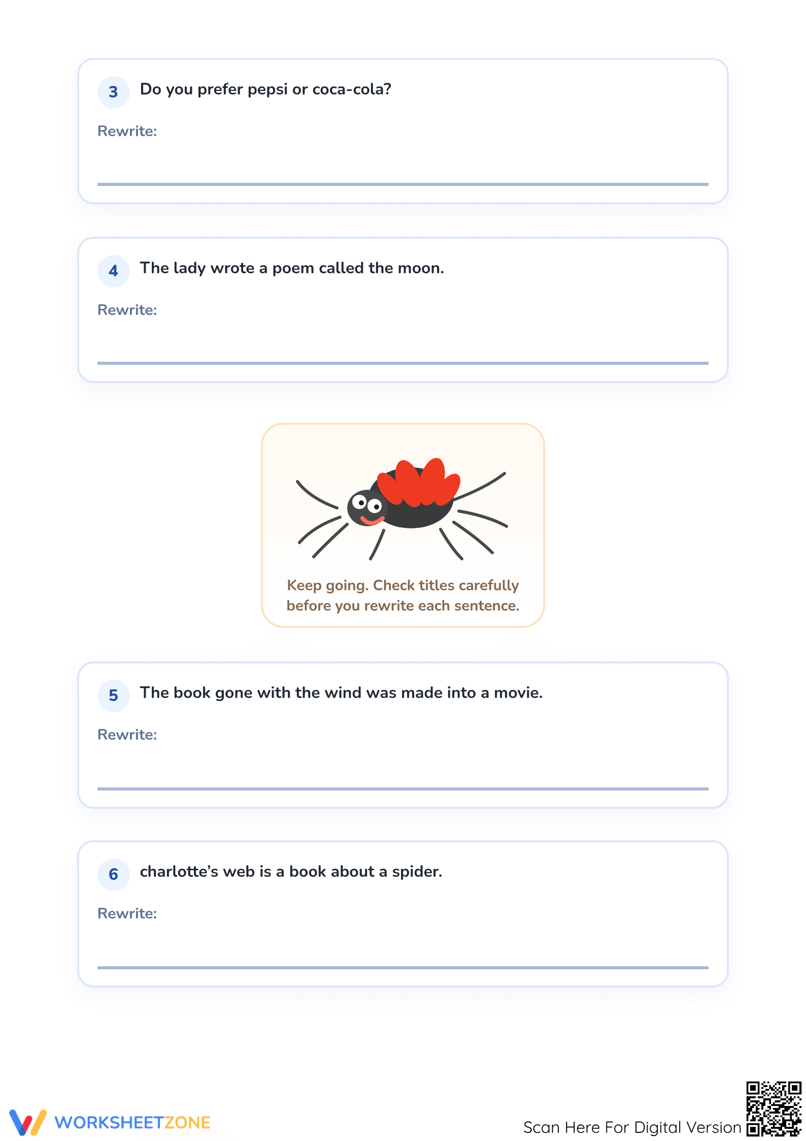 Capitalize Titles Worksheet | Grade 1 Essential Practice - Page 2