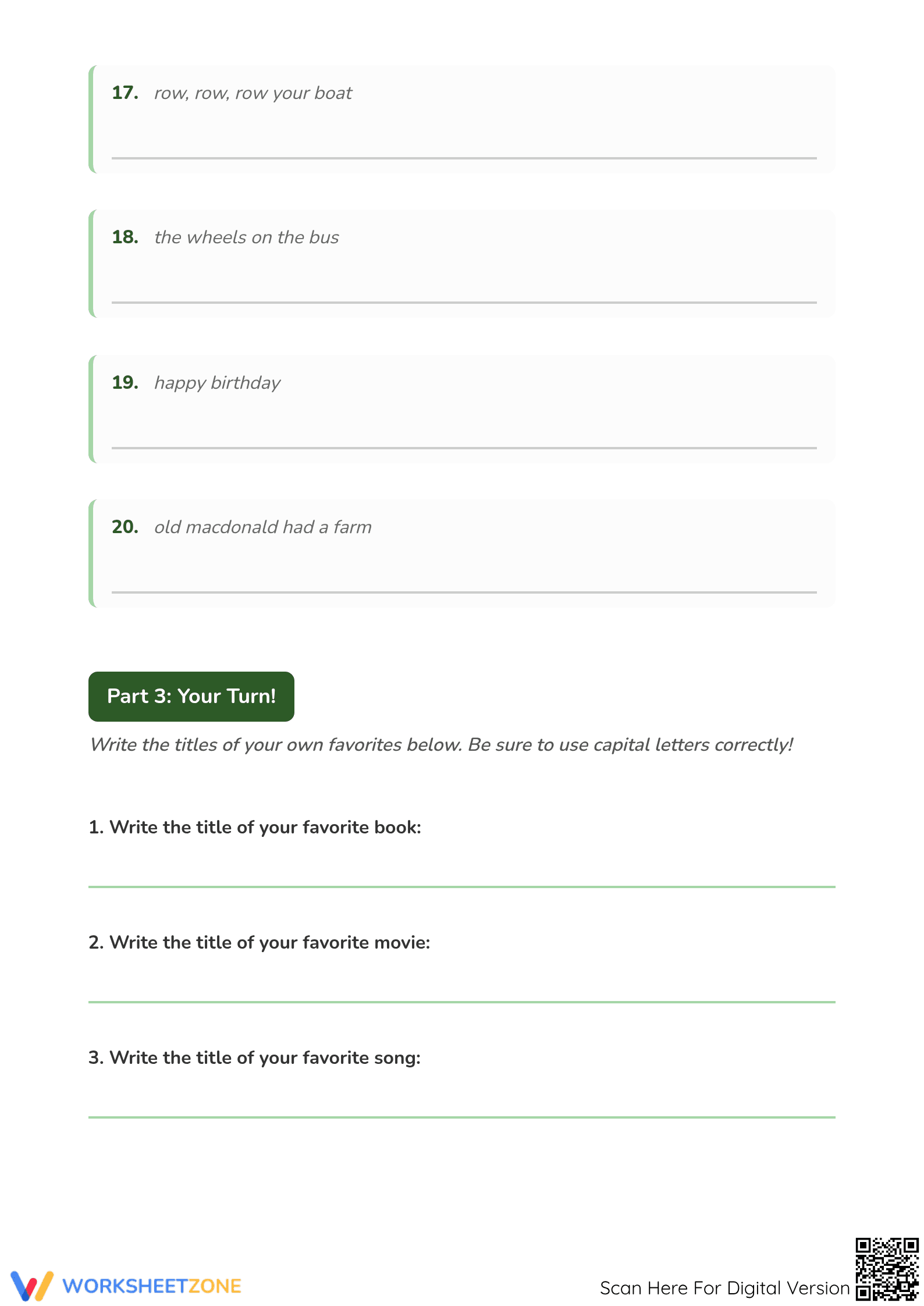 Capitalizing Titles Worksheet | Grade 1 Essential Practice - Page 4