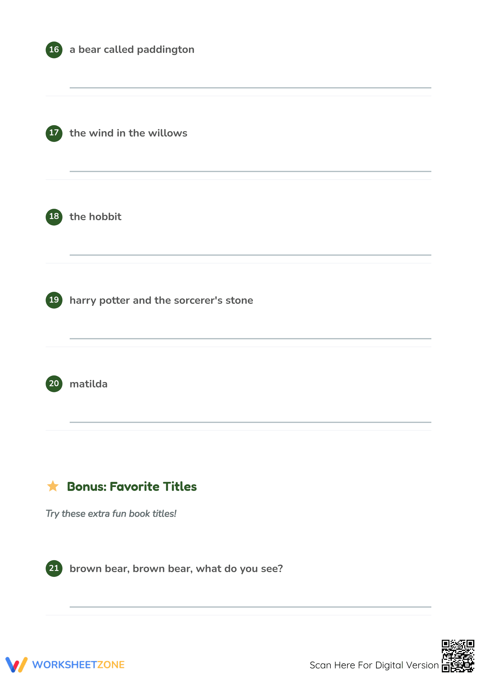Capitalizing Book Titles Worksheet | Grade 1 Essential - Page 4