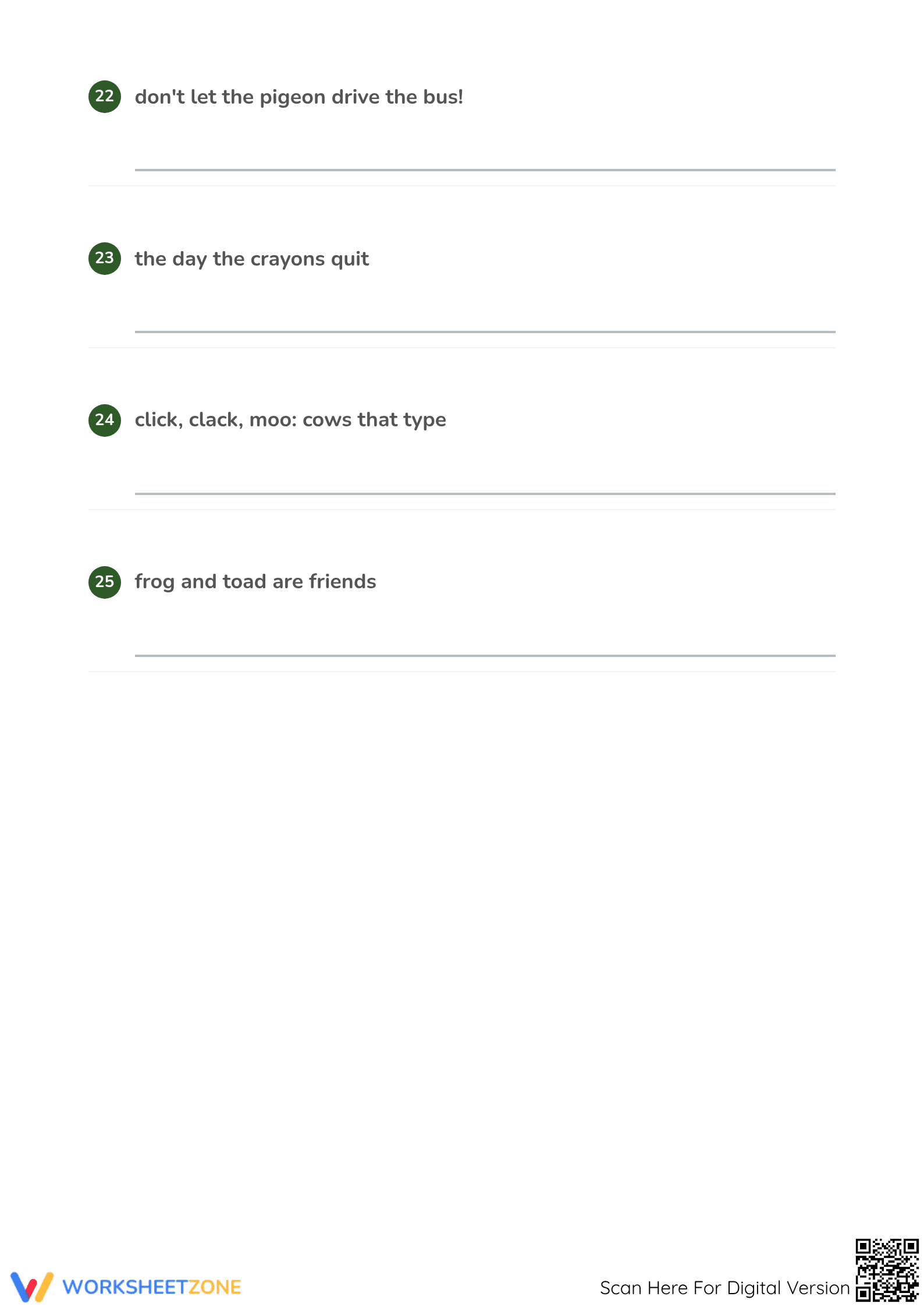 Capitalizing Book Titles Worksheet | Grade 1 Essential - Page 5