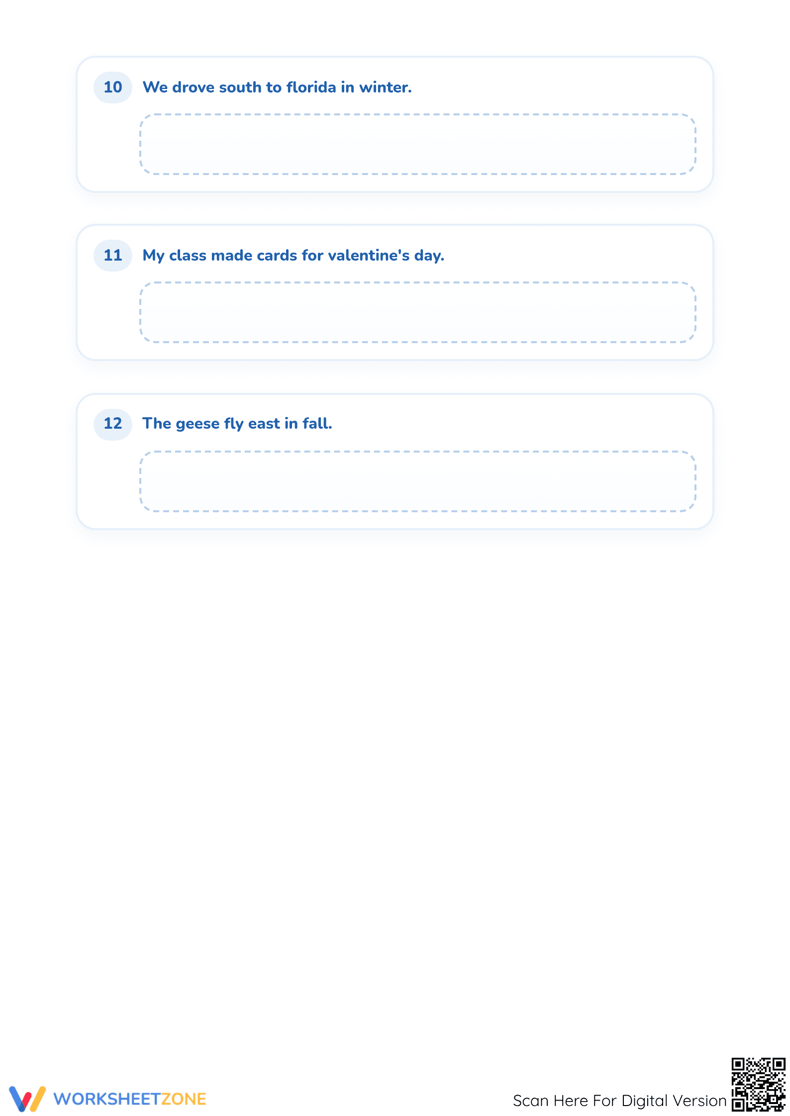 Grade 1 Capitalization: Seasons & Holidays Printable - Page 4