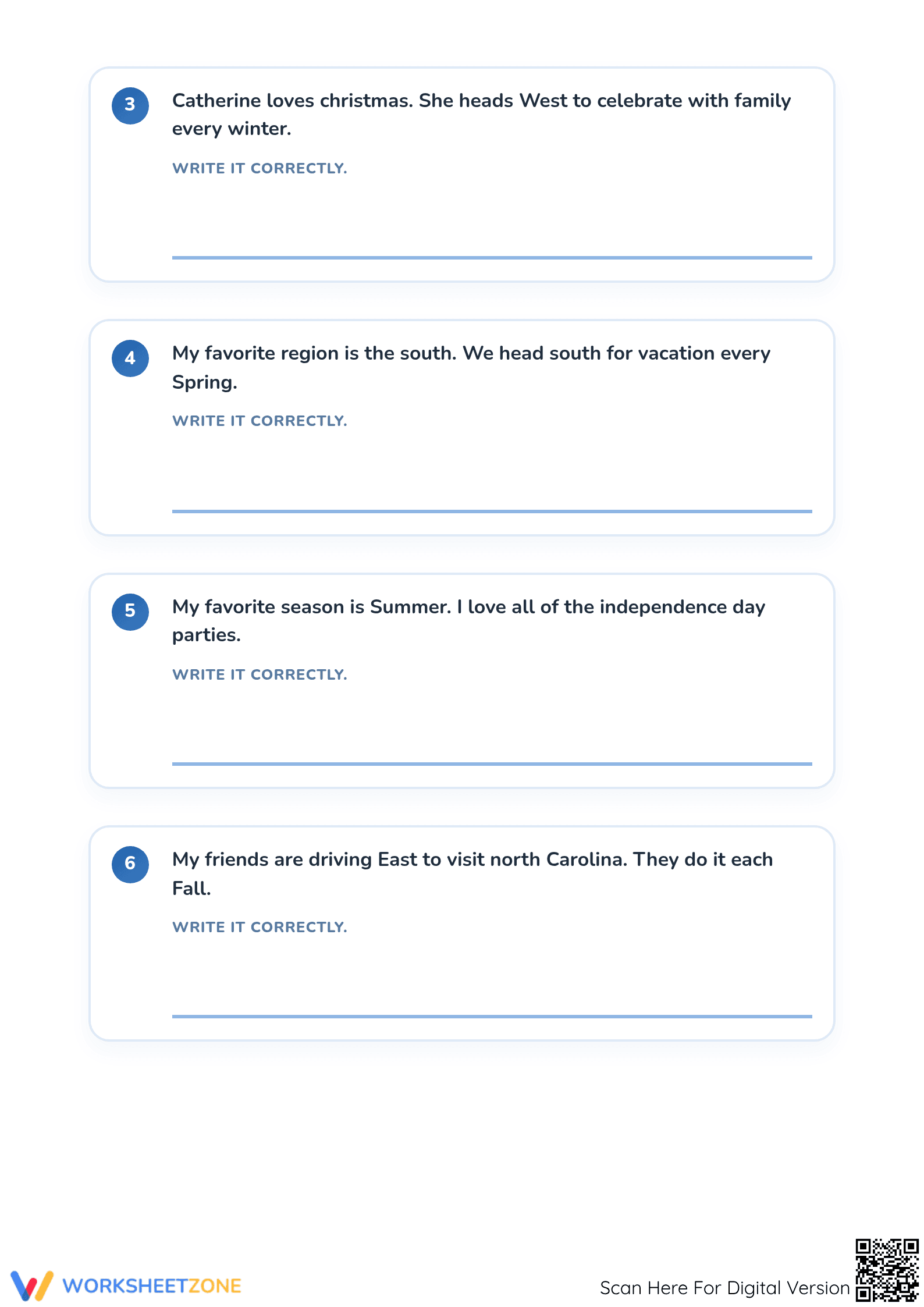 Essential Capitalization Worksheet | Grade 1 ELA - Page 2