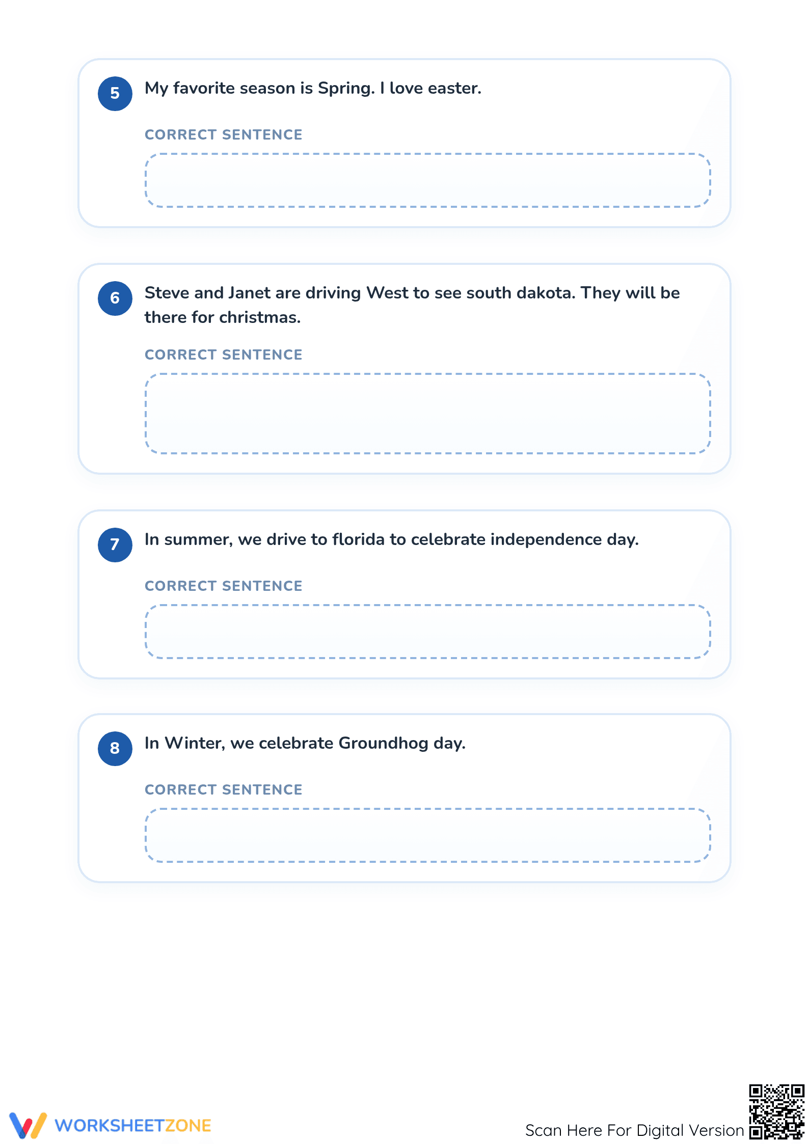 Grade 1 Capitalization Worksheet | Essential Printable - Page 3