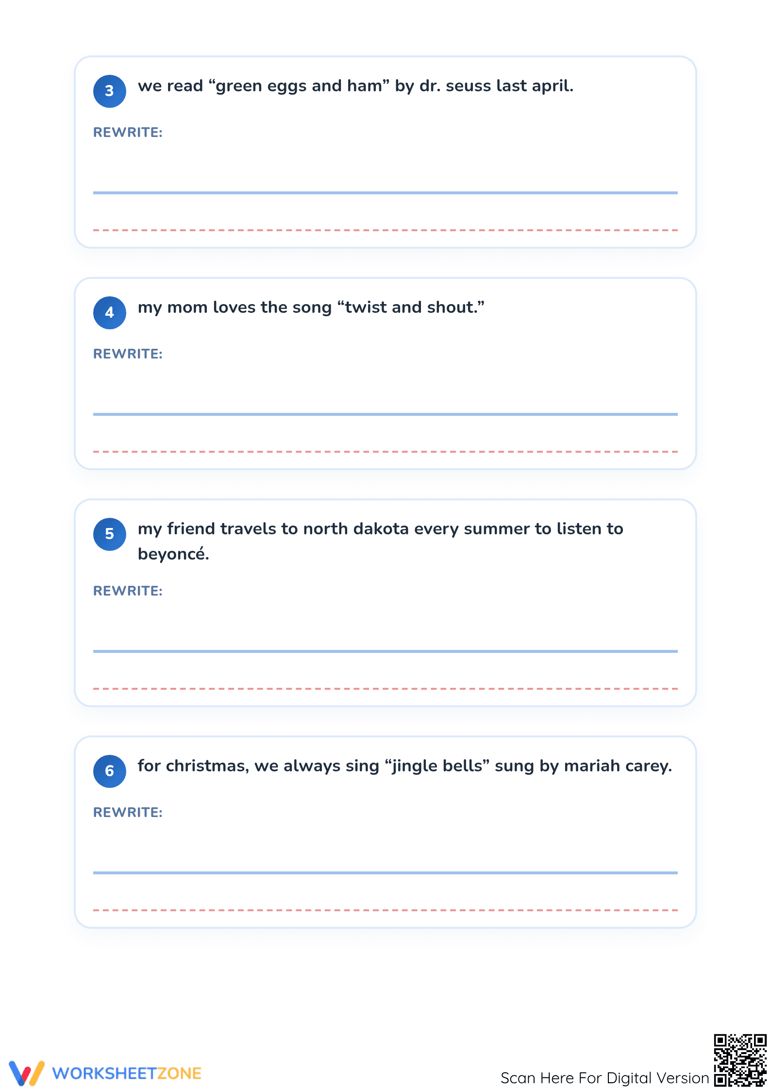 Capitalization Practice Worksheet | Essential Grade 1 ELA - Page 2