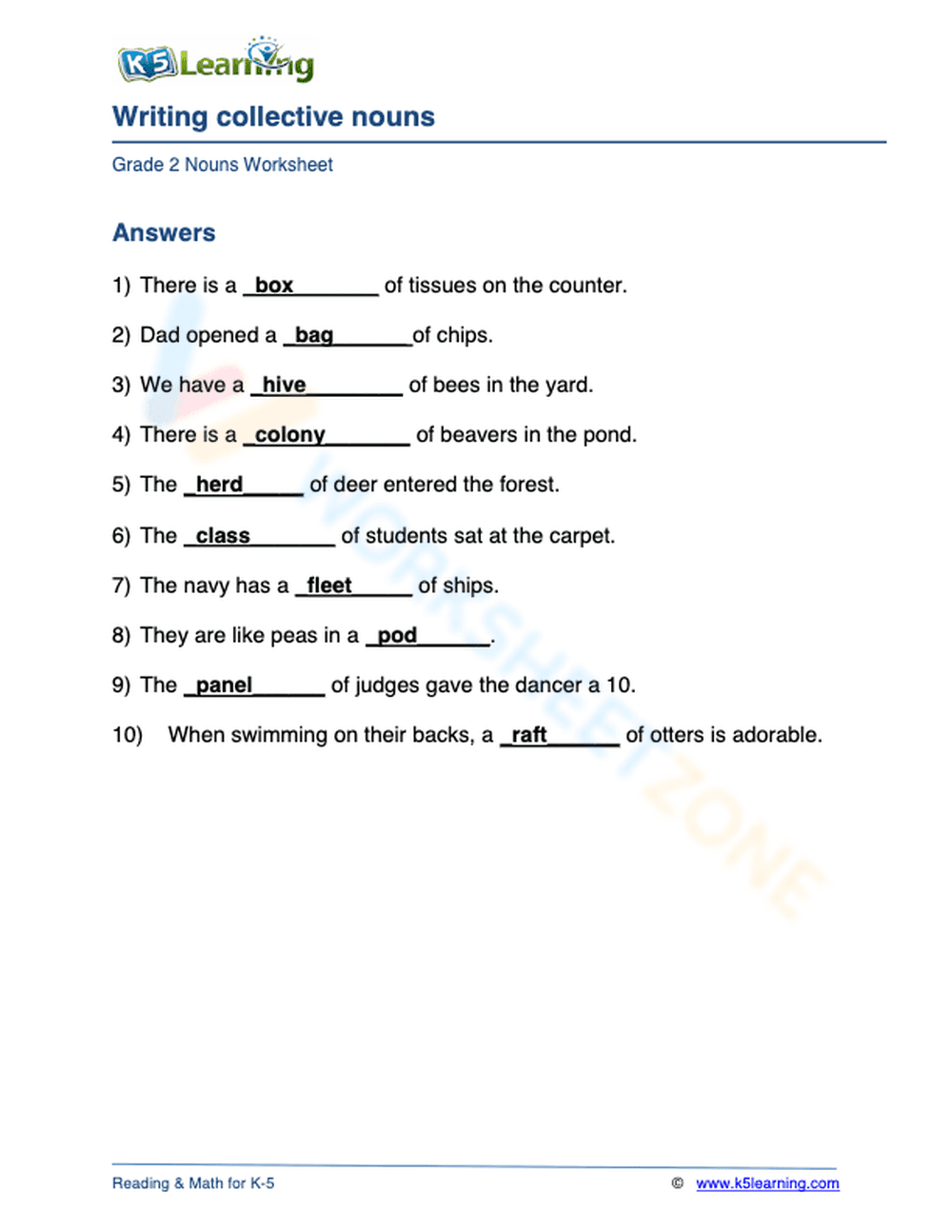 Writing collective nouns 3 - Page 2