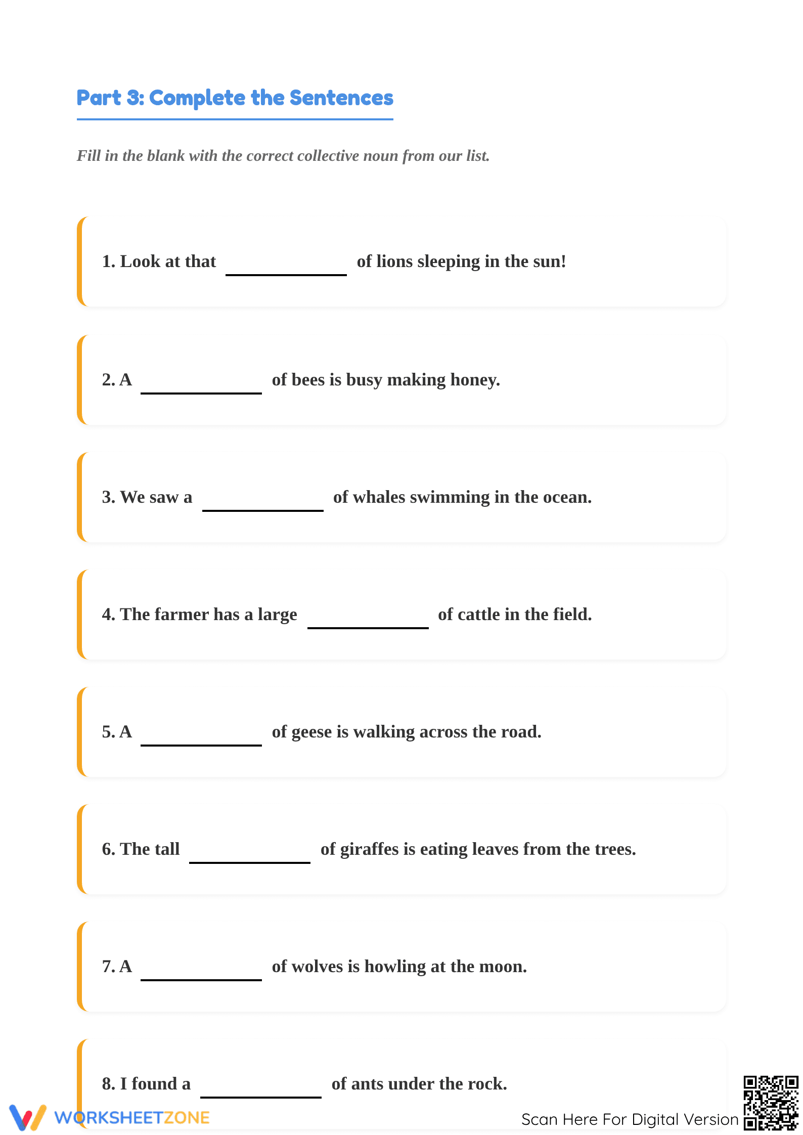 Essential Collective Nouns Worksheet | Grade 1 ELA - Page 4