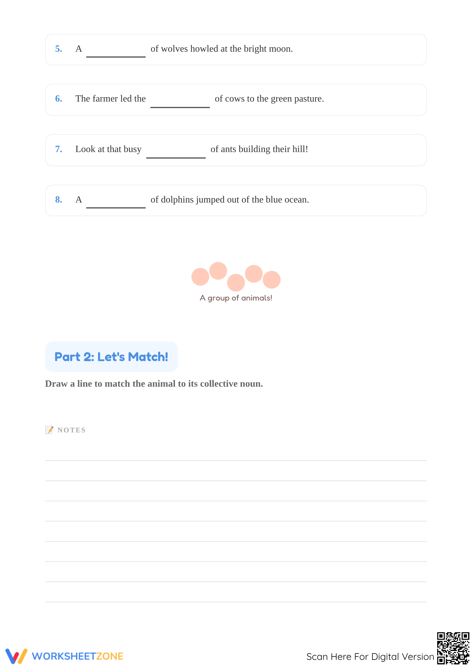 Collective Nouns Worksheet | Grade 1 Essential Practice - Page 2