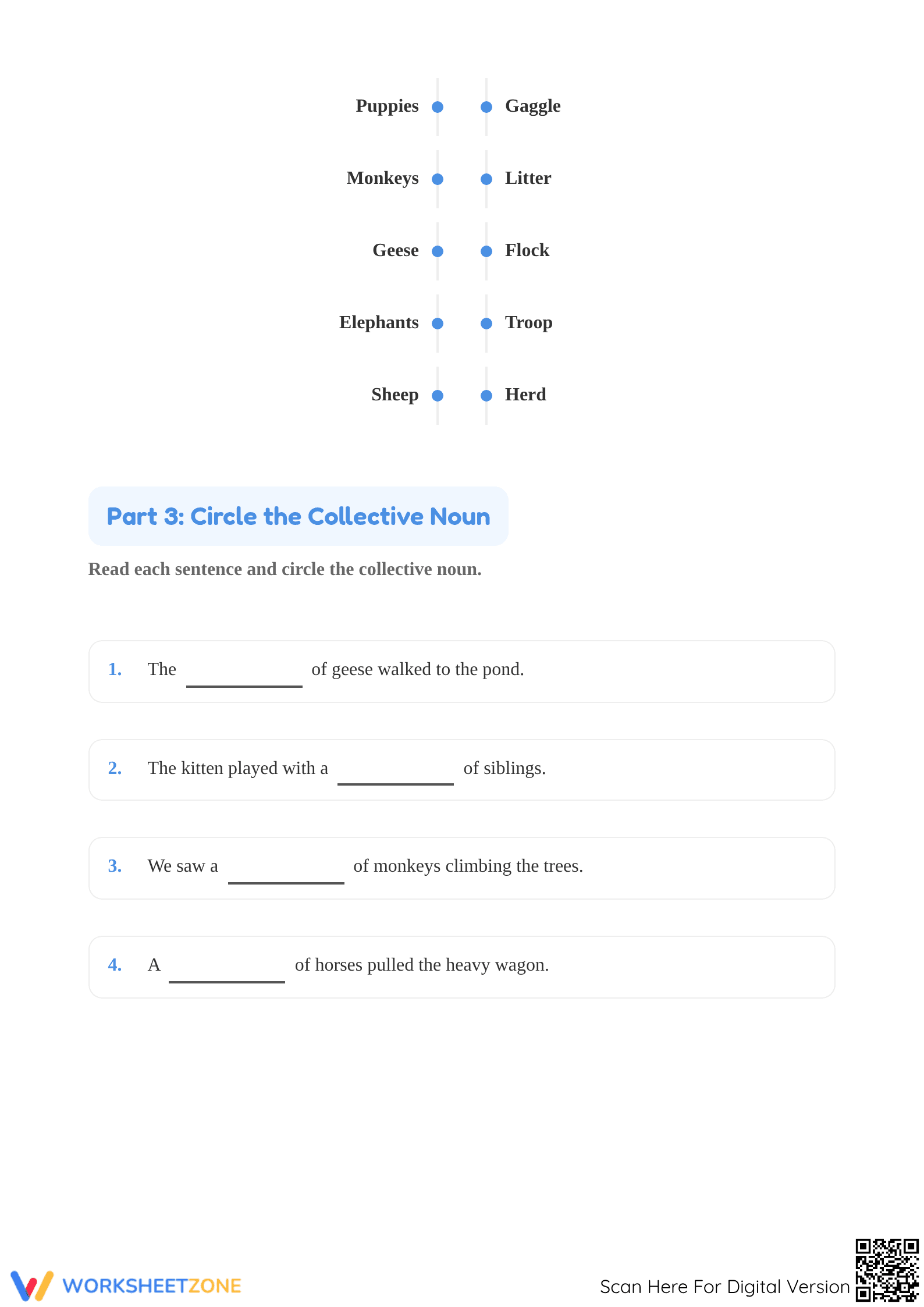 Collective Nouns Worksheet | Grade 1 Essential Practice - Page 3