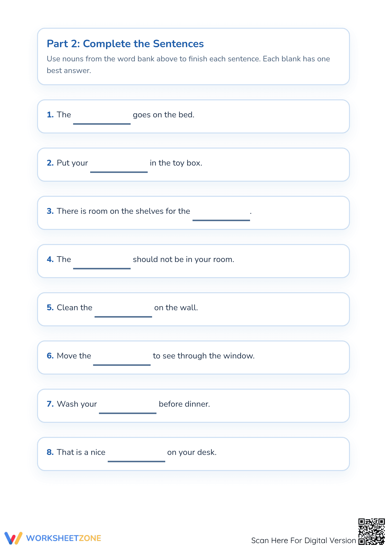 Grade 1 Using Nouns Worksheet | Essential Grammar Practice - Page 3