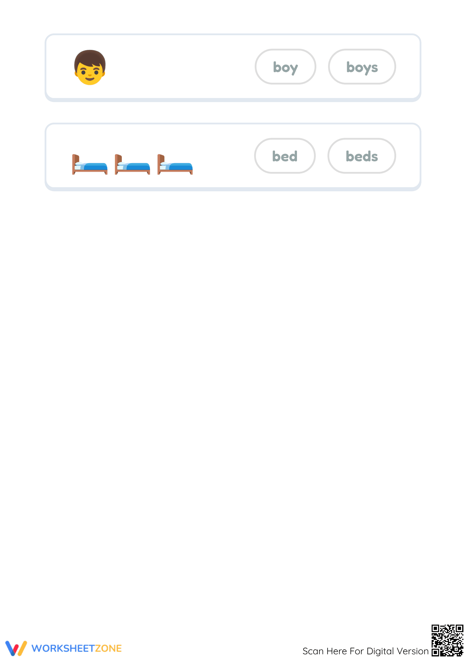Essential Plural Nouns Worksheet | Preschool ELA - Page 2