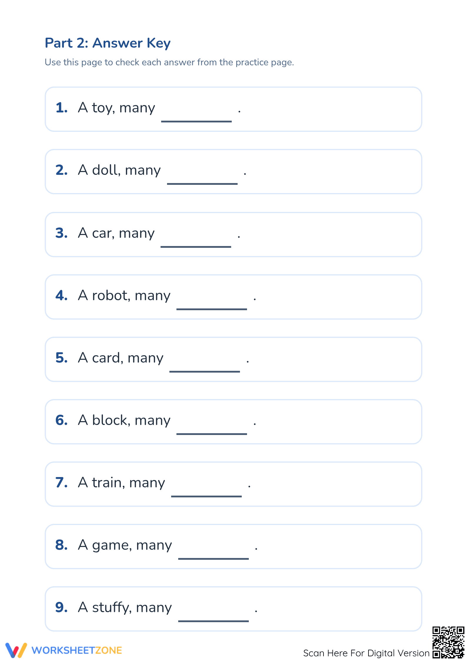 Grade 1 Plural Nouns — Printable No-Prep Worksheet - Page 3