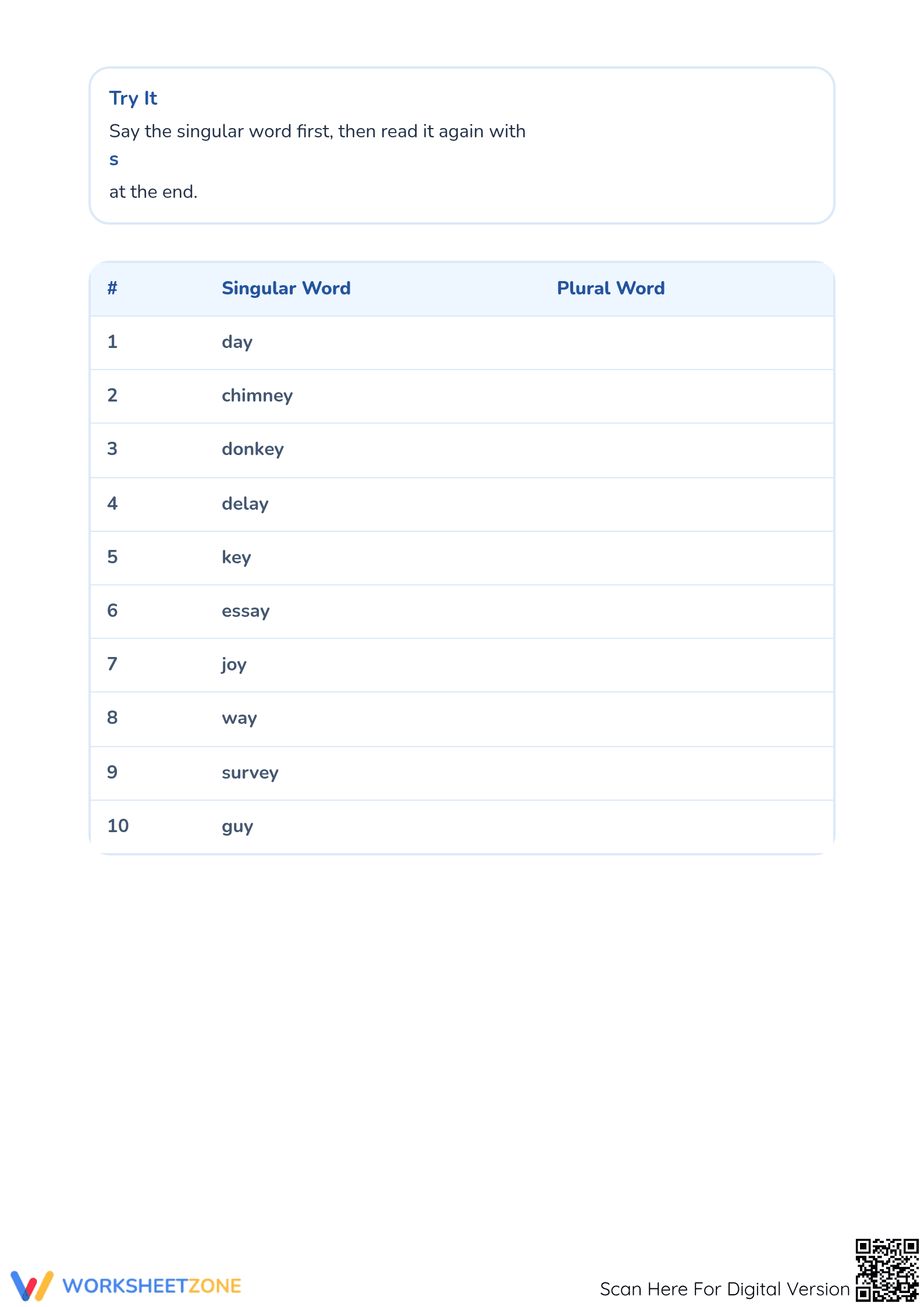 Essential Plural Nouns Vowel + Y Worksheet | Grade 1 - Page 3